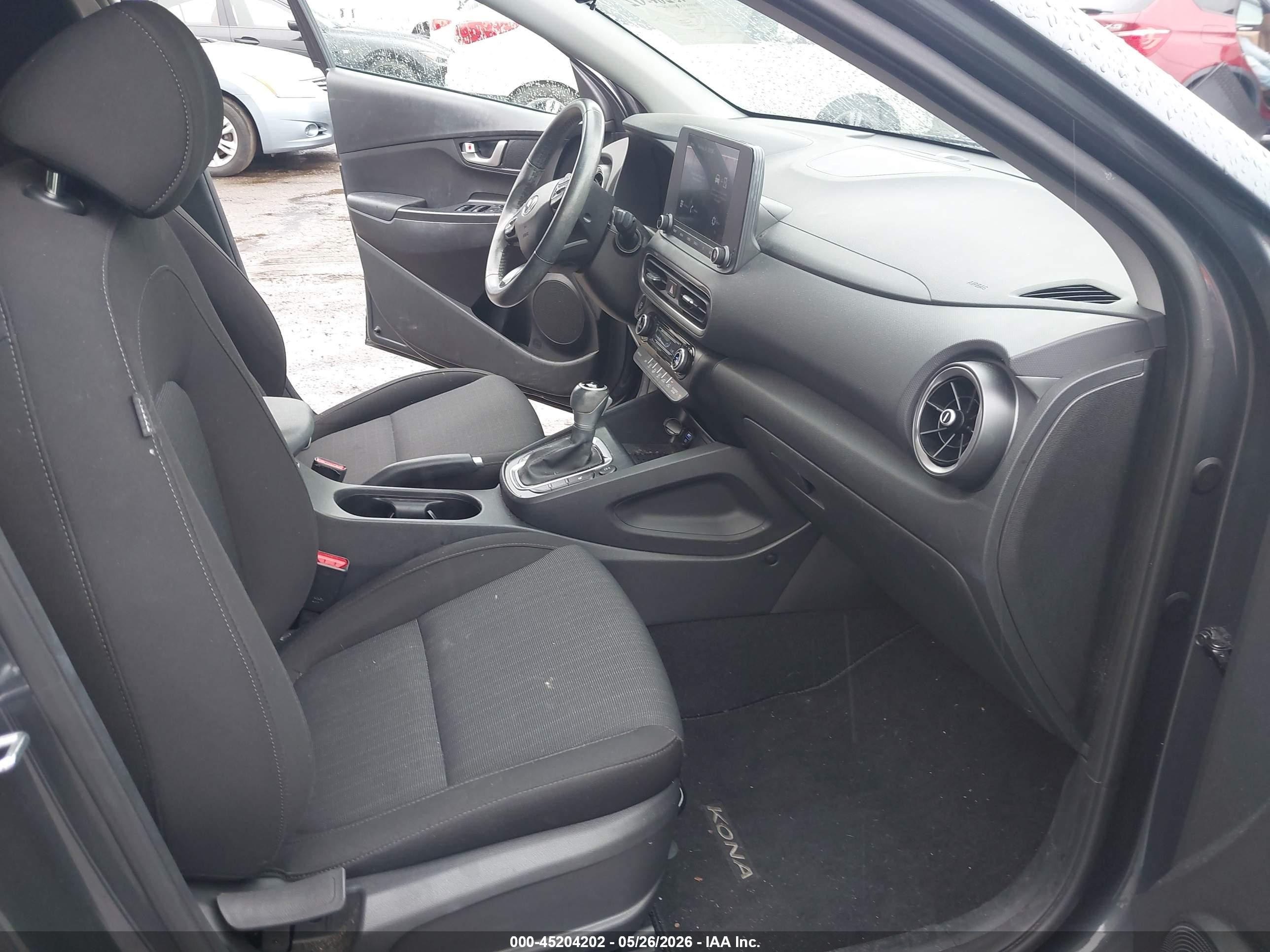 2022 Hyundai Kona Sel Gray vin: KM8K3CABXNU917606