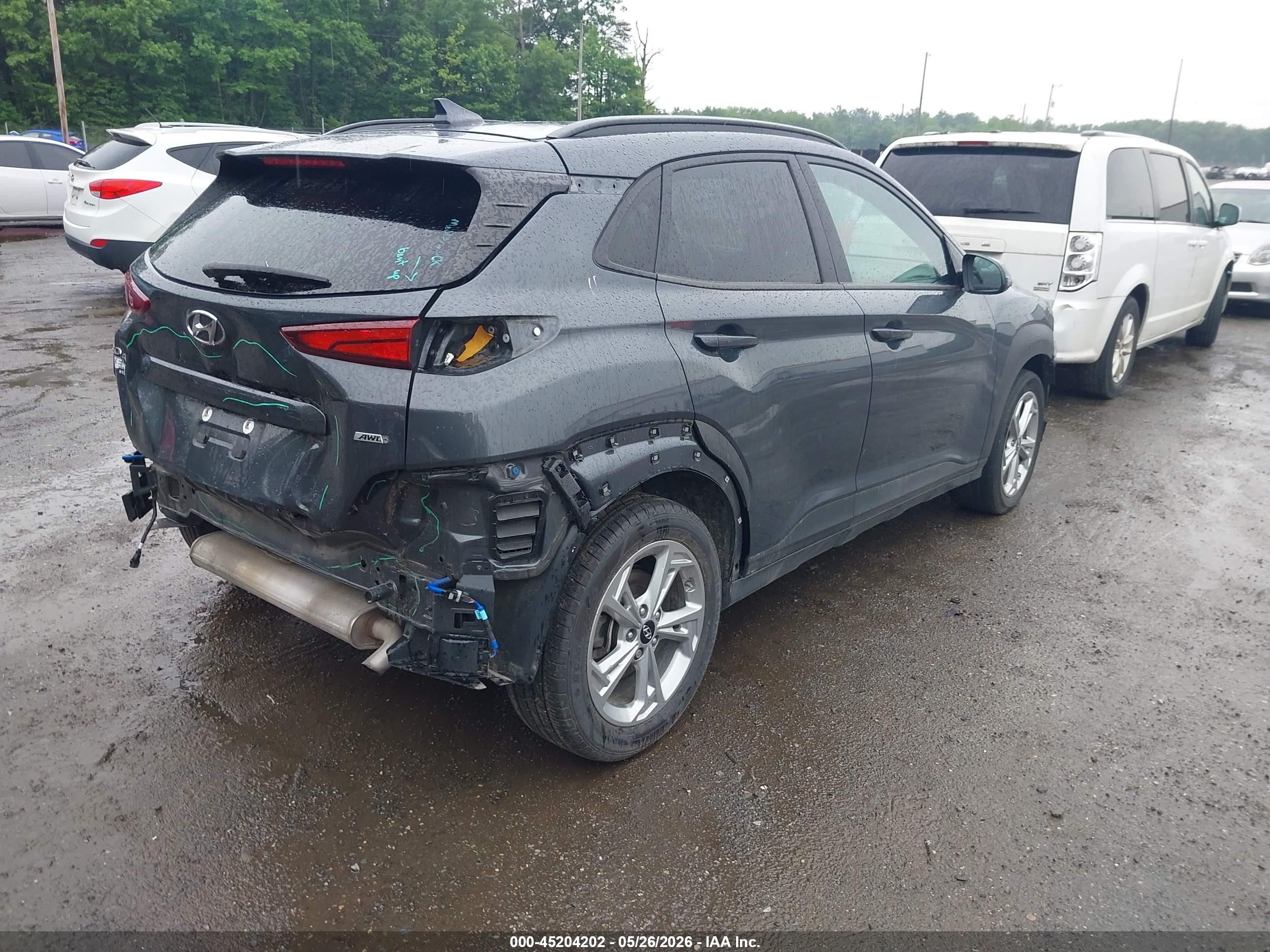 2022 Hyundai Kona Sel Gray vin: KM8K3CABXNU917606