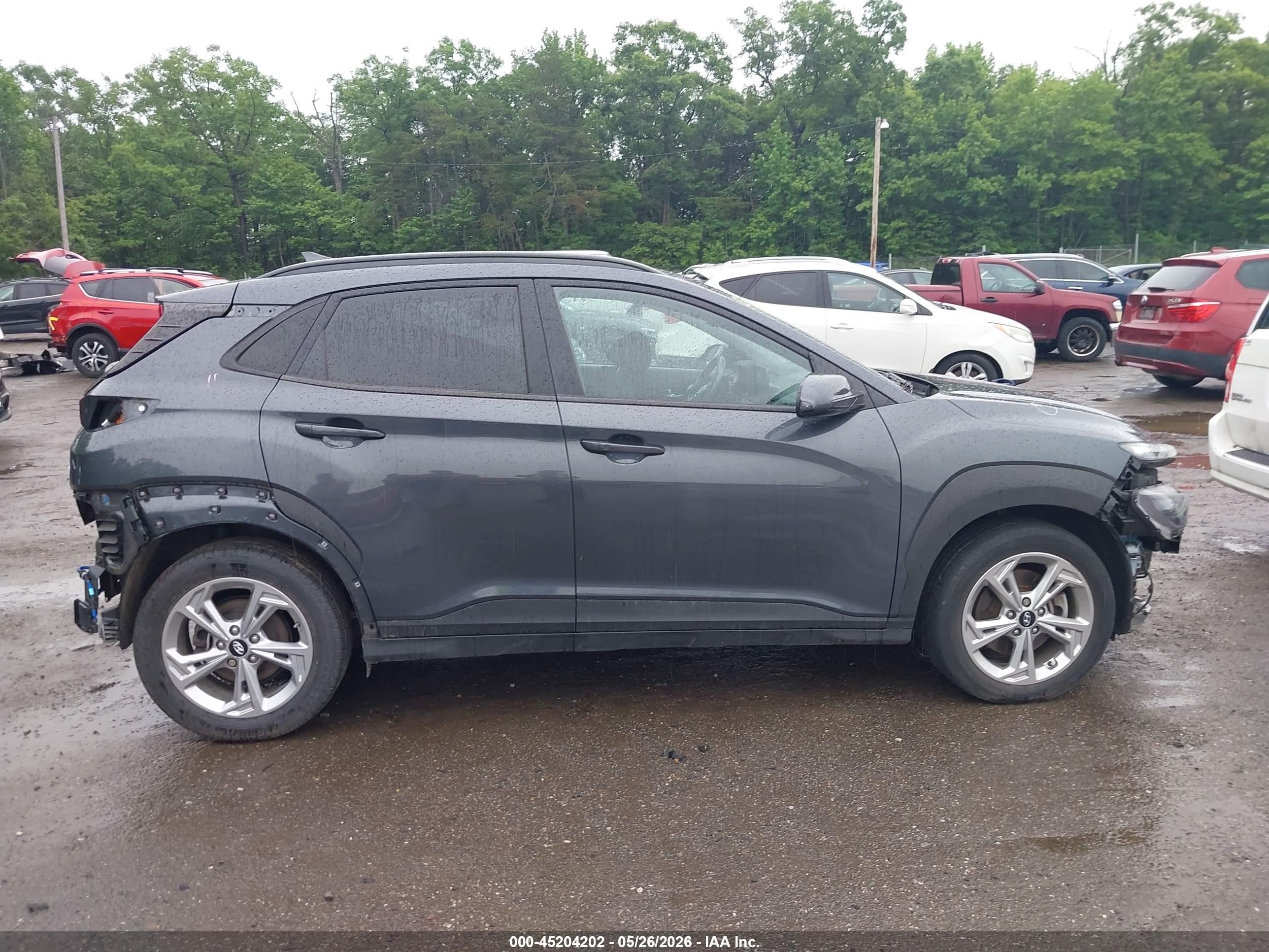 2022 Hyundai Kona Sel Gray vin: KM8K3CABXNU917606
