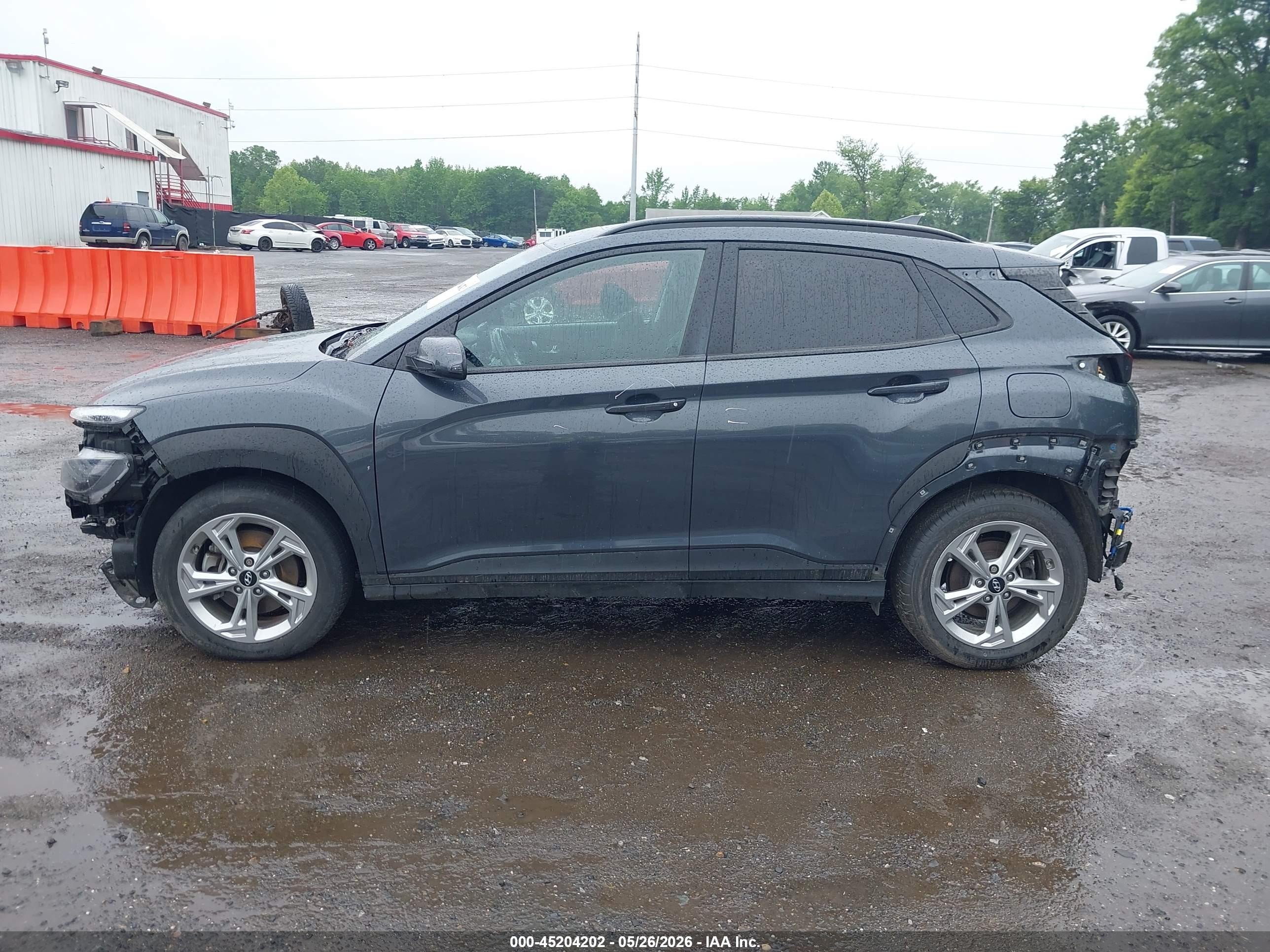 2022 Hyundai Kona Sel Gray vin: KM8K3CABXNU917606