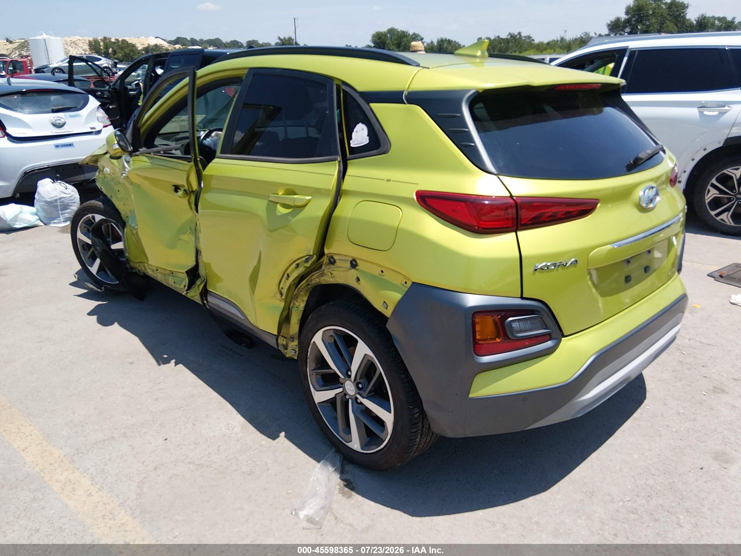 2020 Hyundai Kona Ultimate Зеленый vin: KM8K53A51LU504104