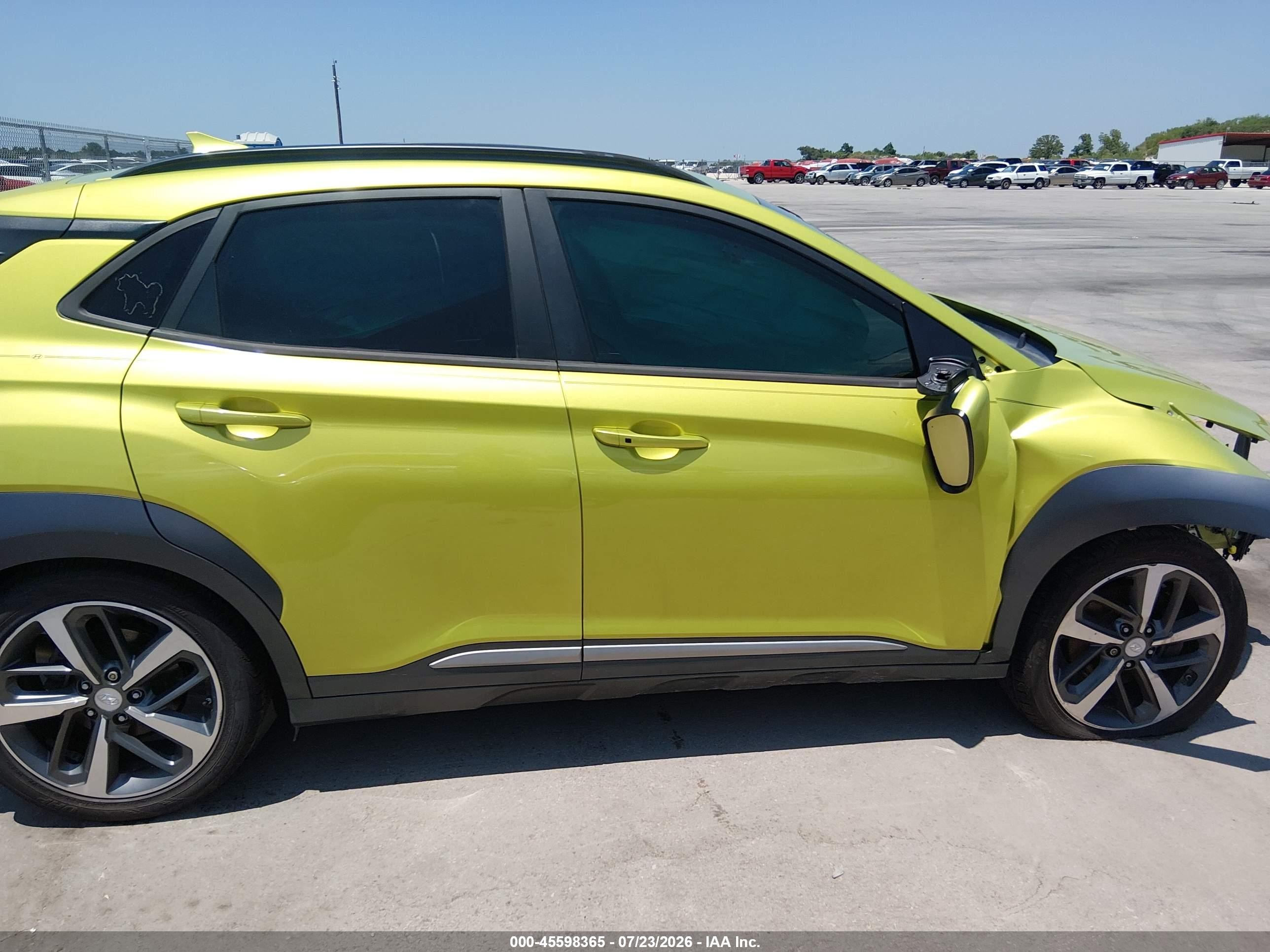 2020 Hyundai Kona Ultimate Зеленый vin: KM8K53A51LU504104