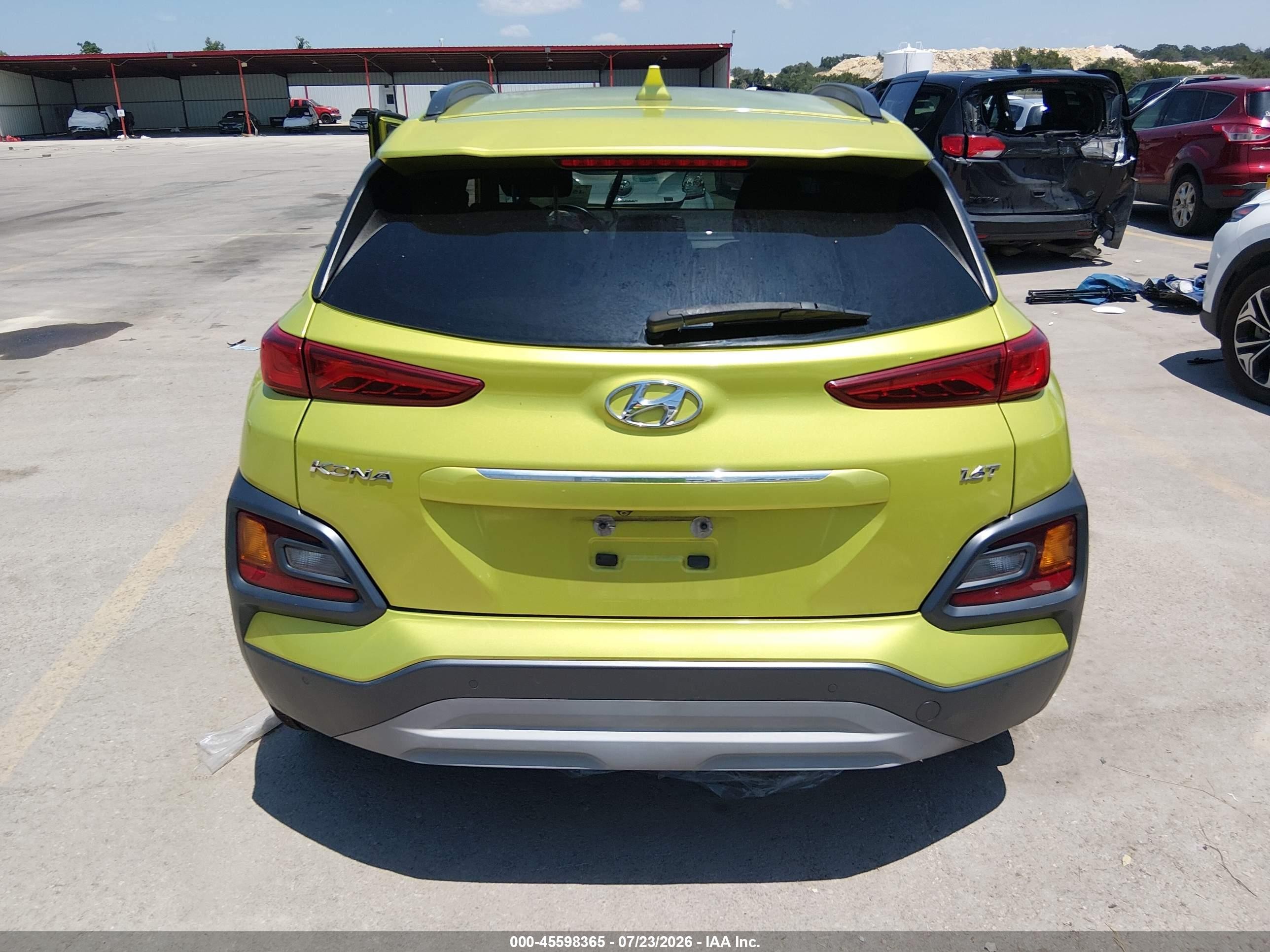 2020 Hyundai Kona Ultimate Зеленый vin: KM8K53A51LU504104