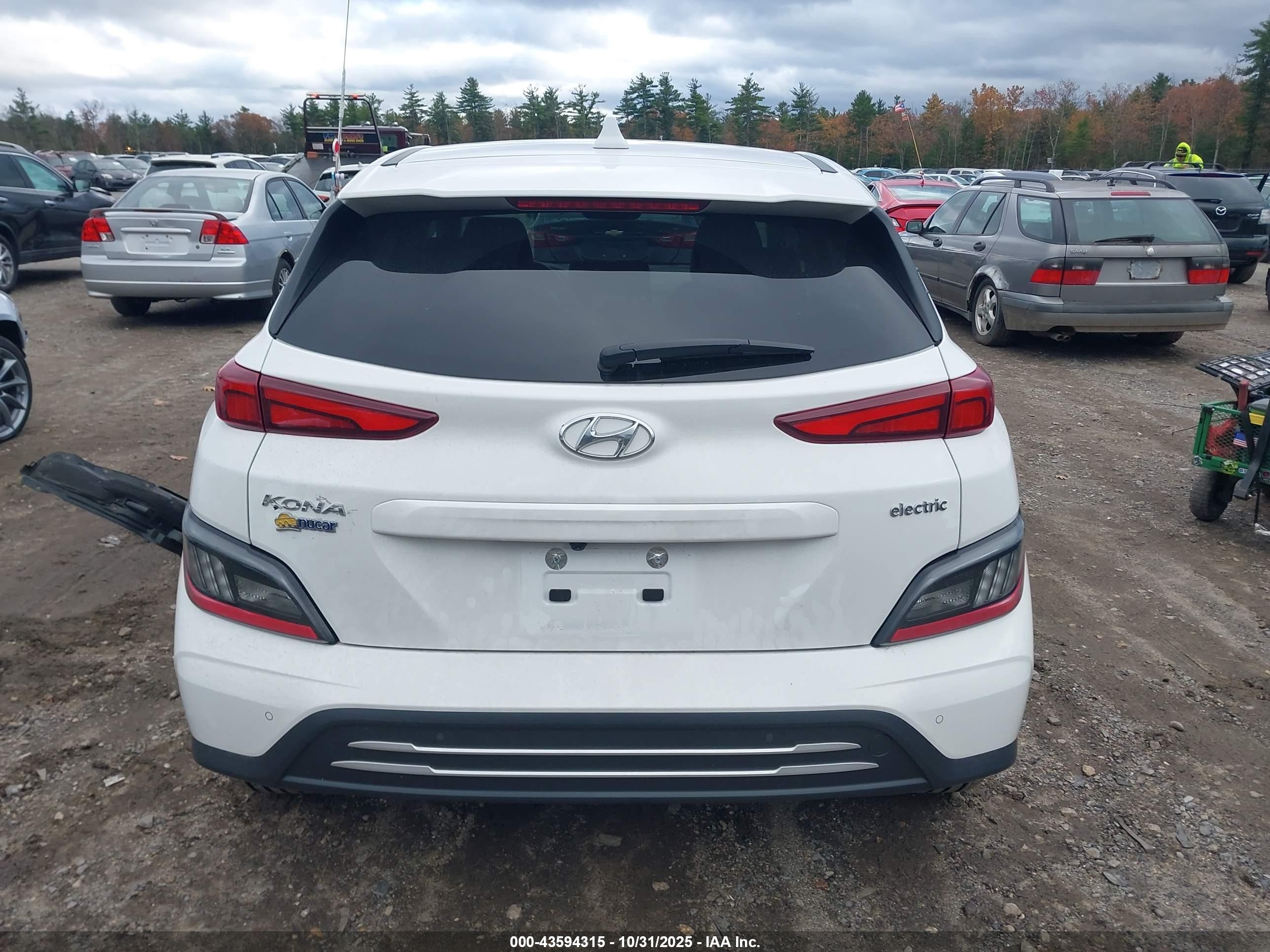 2023 Hyundai Kona Electric Limited White vin: KM8K53AG1PU173435