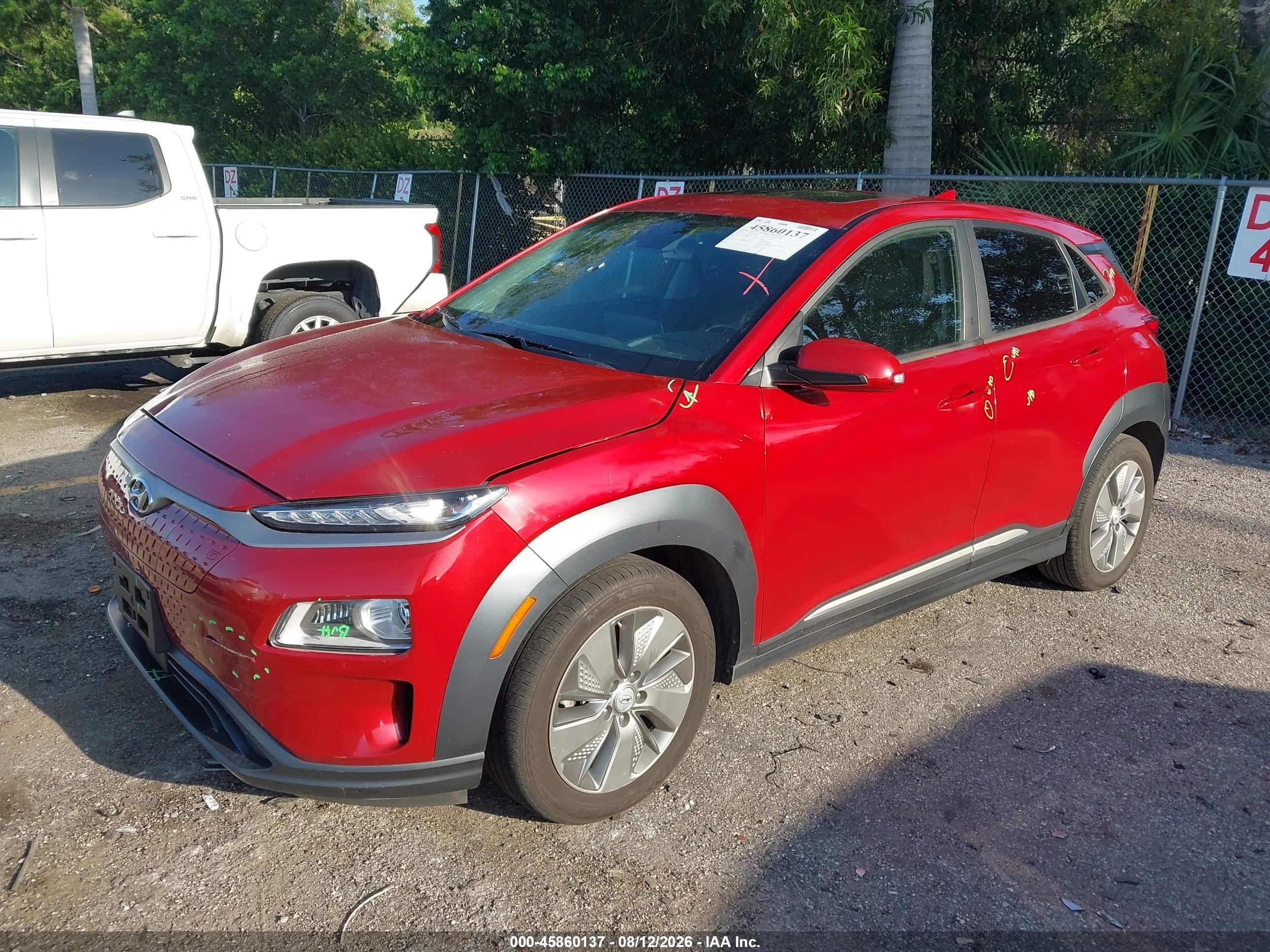 2021 Hyundai Kona Electric Ultimate Red vin: KM8K53AGXMU127596