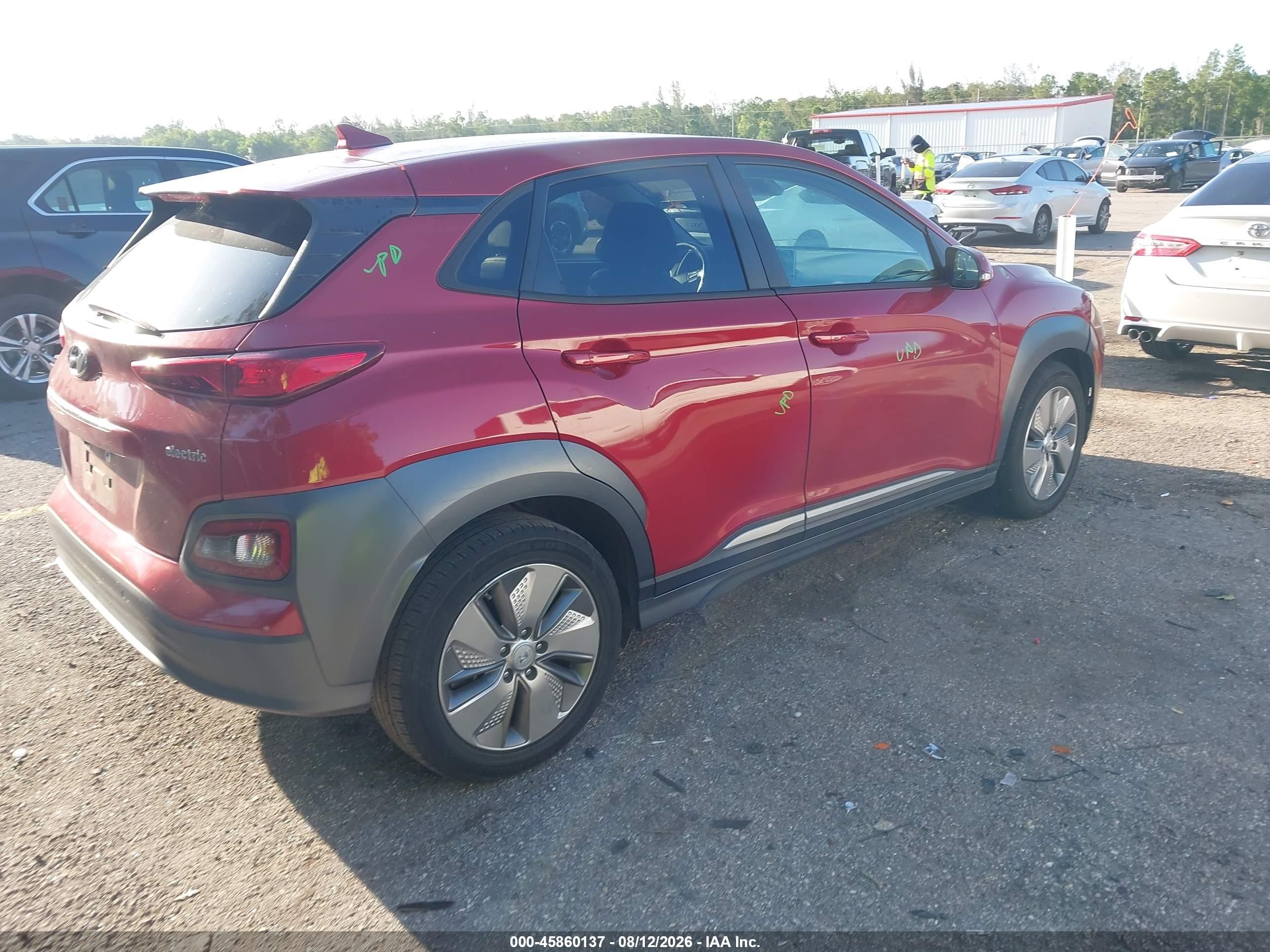 2021 Hyundai Kona Electric Ultimate Red vin: KM8K53AGXMU127596