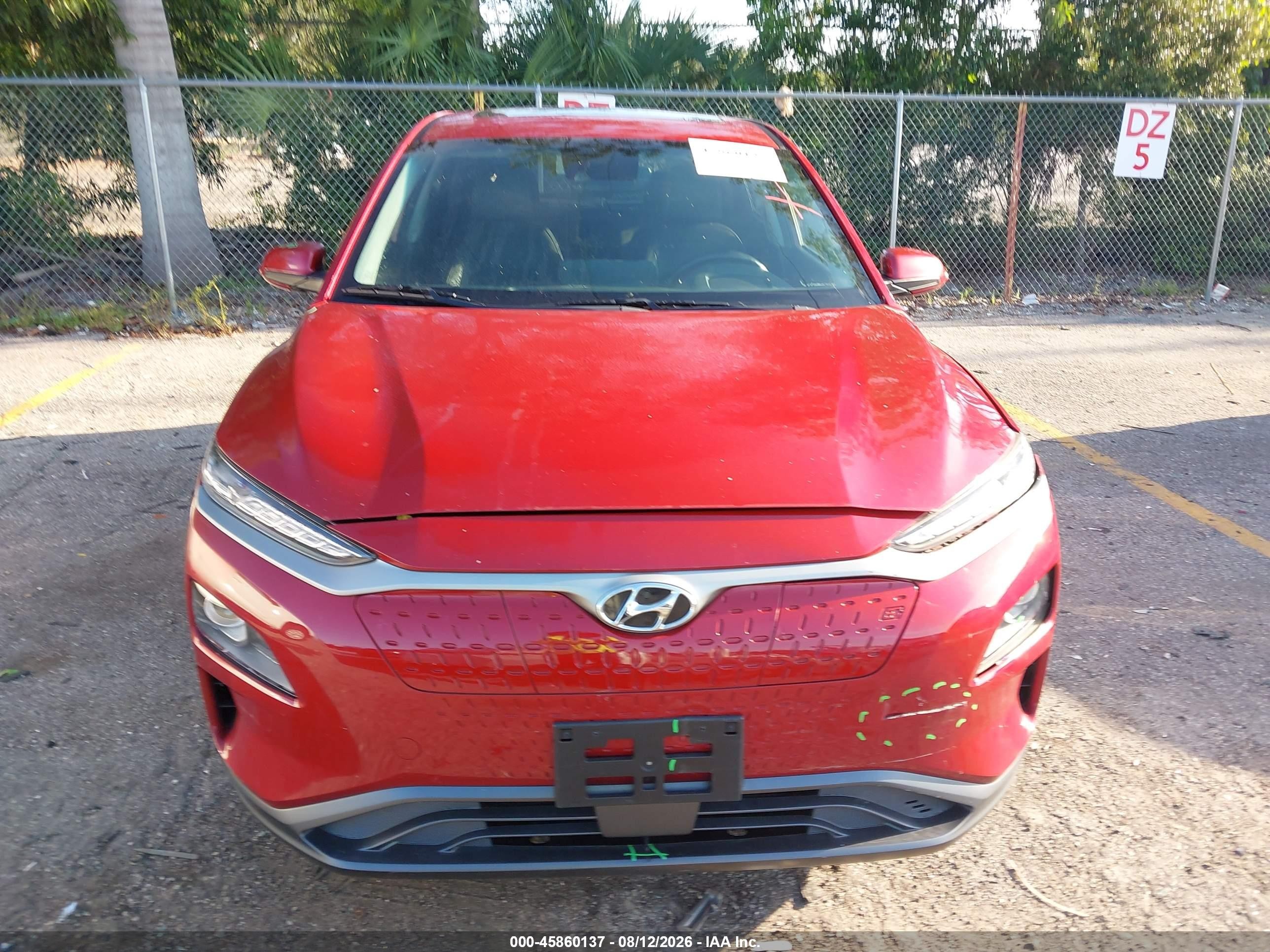 2021 Hyundai Kona Electric Ultimate Red vin: KM8K53AGXMU127596