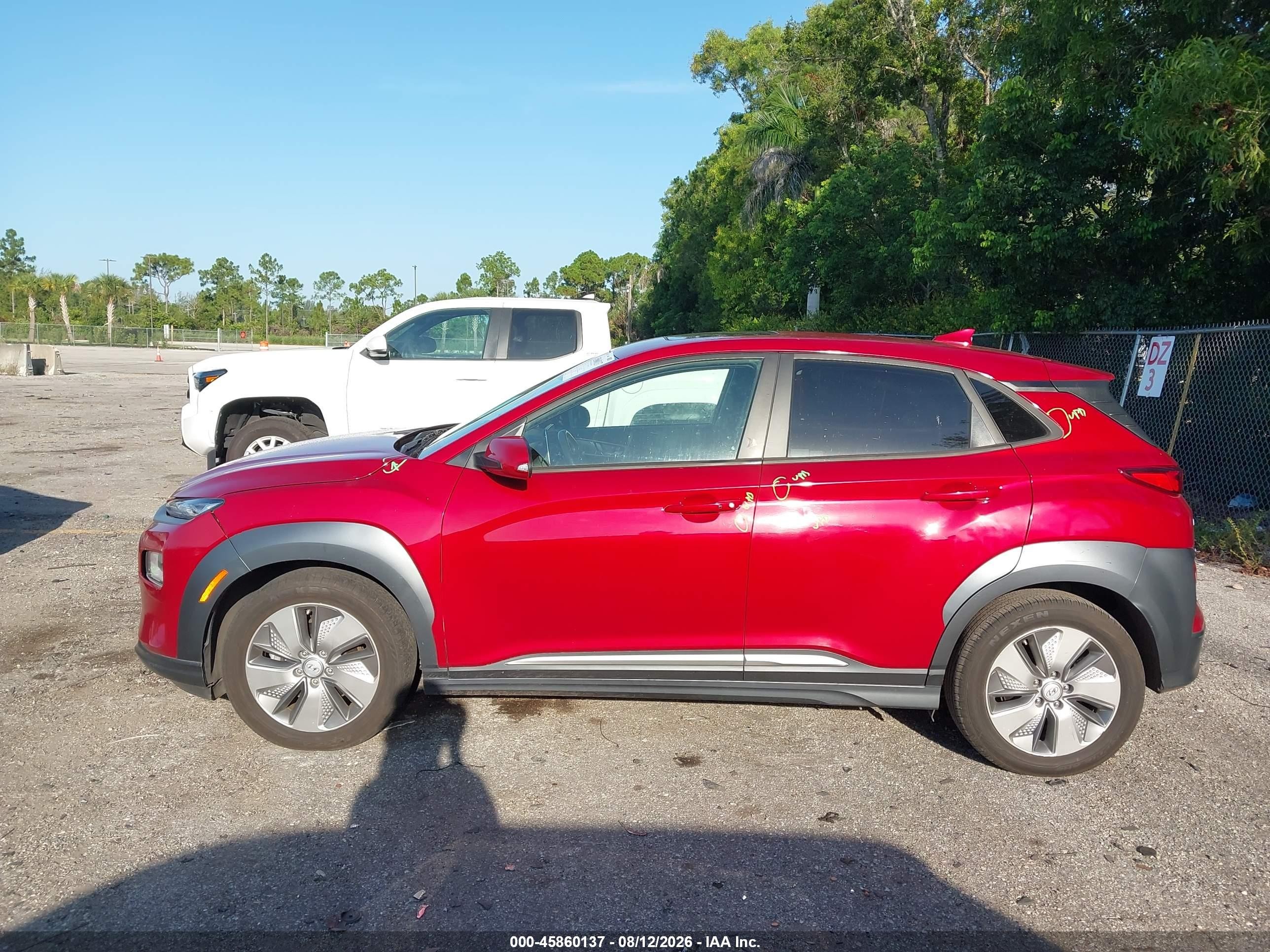 2021 Hyundai Kona Electric Ultimate Red vin: KM8K53AGXMU127596