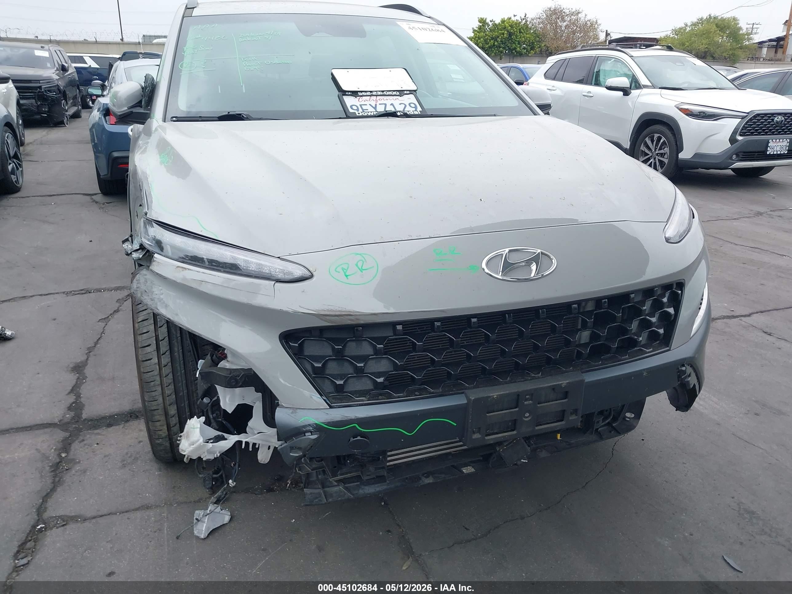 2023 Hyundai Kona Limited Серый vin: KM8K5CA30PU982034