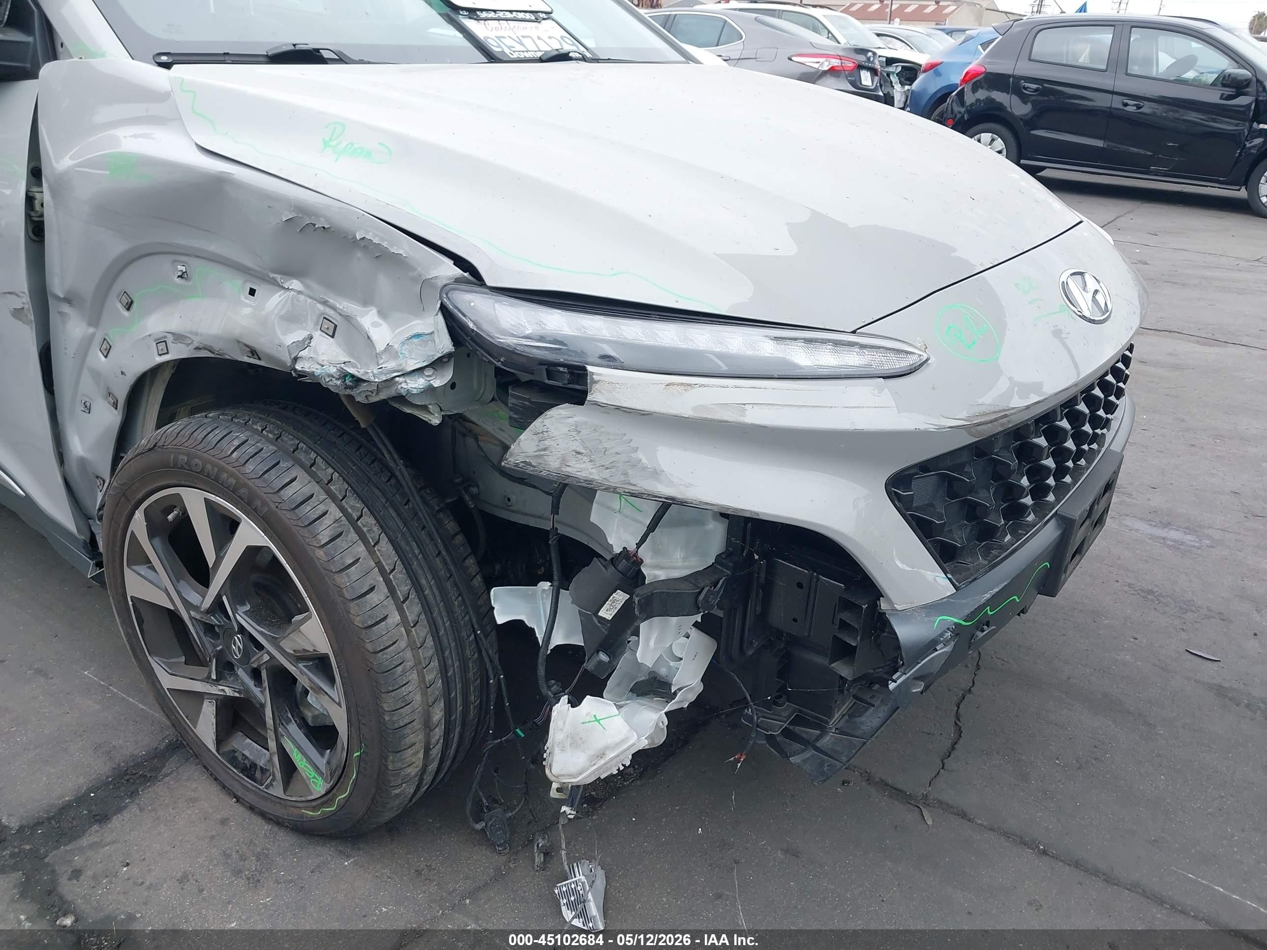 2023 Hyundai Kona Limited Серый vin: KM8K5CA30PU982034