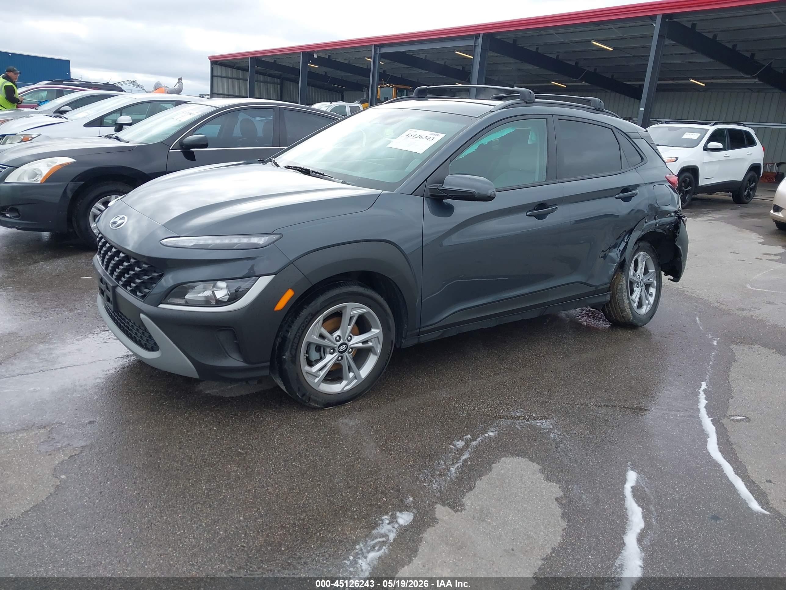 2023 Hyundai Kona Sel Gray vin: KM8K62AB7PU936487