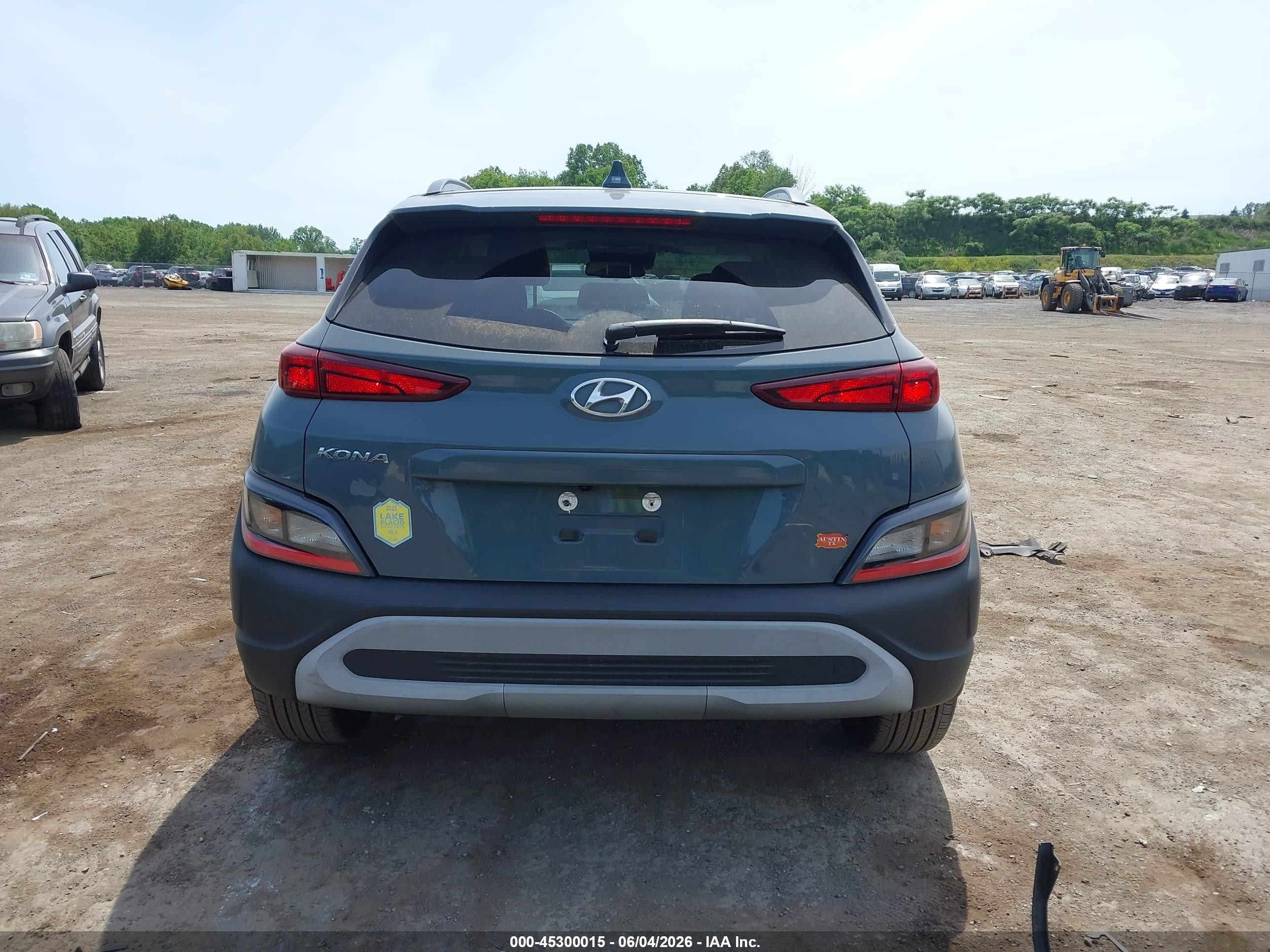 2022 Hyundai Kona Sel Серый vin: KM8K62AB9NU802285