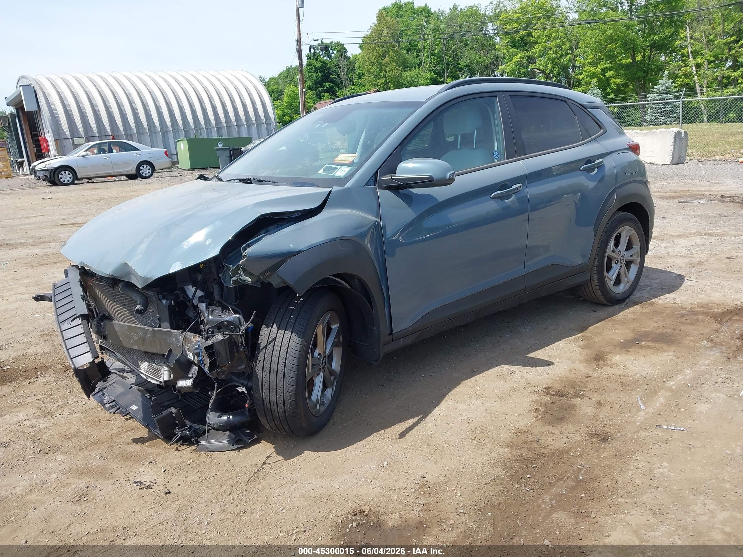 2022 Hyundai Kona Sel Серый vin: KM8K62AB9NU802285