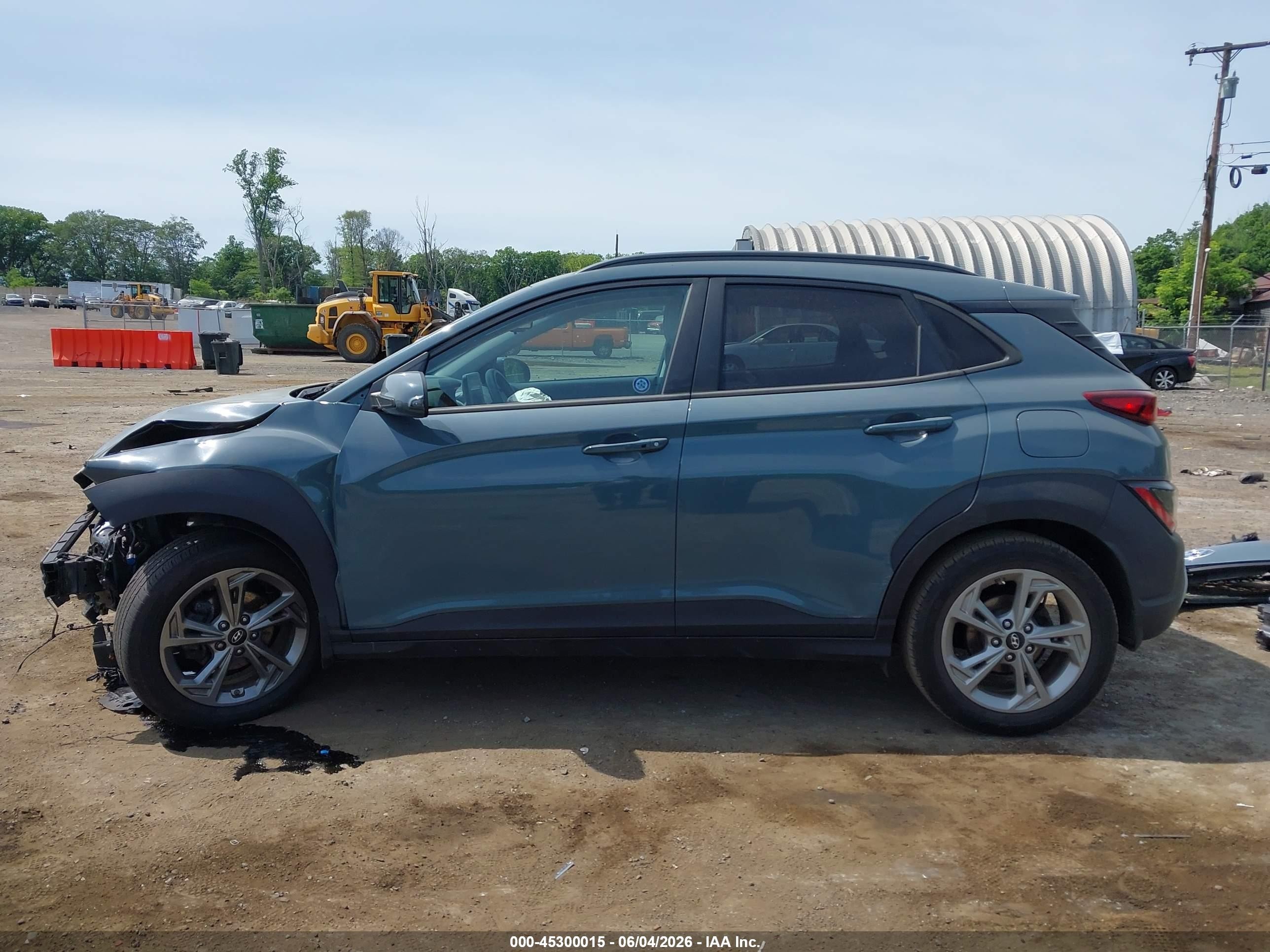 2022 Hyundai Kona Sel Серый vin: KM8K62AB9NU802285