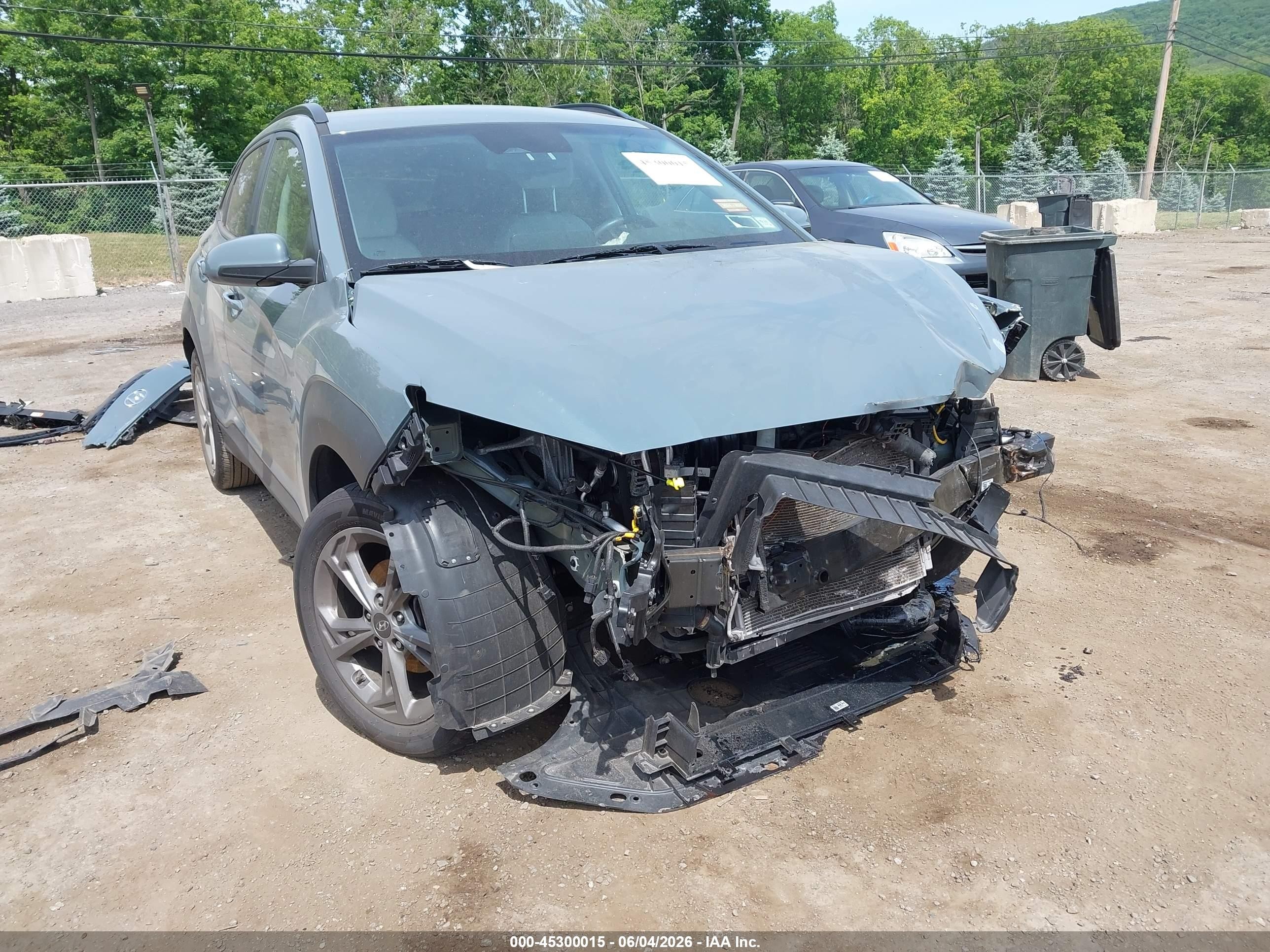 2022 Hyundai Kona Sel Серый vin: KM8K62AB9NU802285