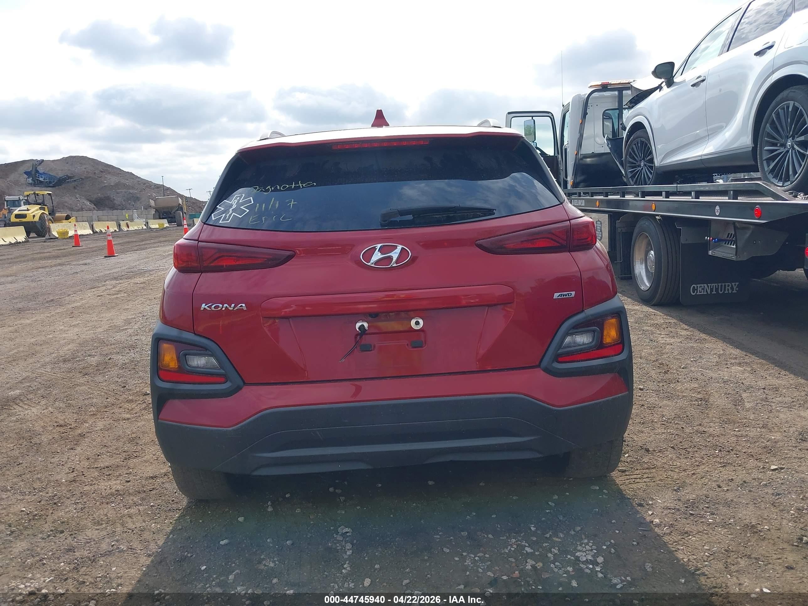 2019 Hyundai Kona Sel Красный vin: KM8K6CAA0KU336884
