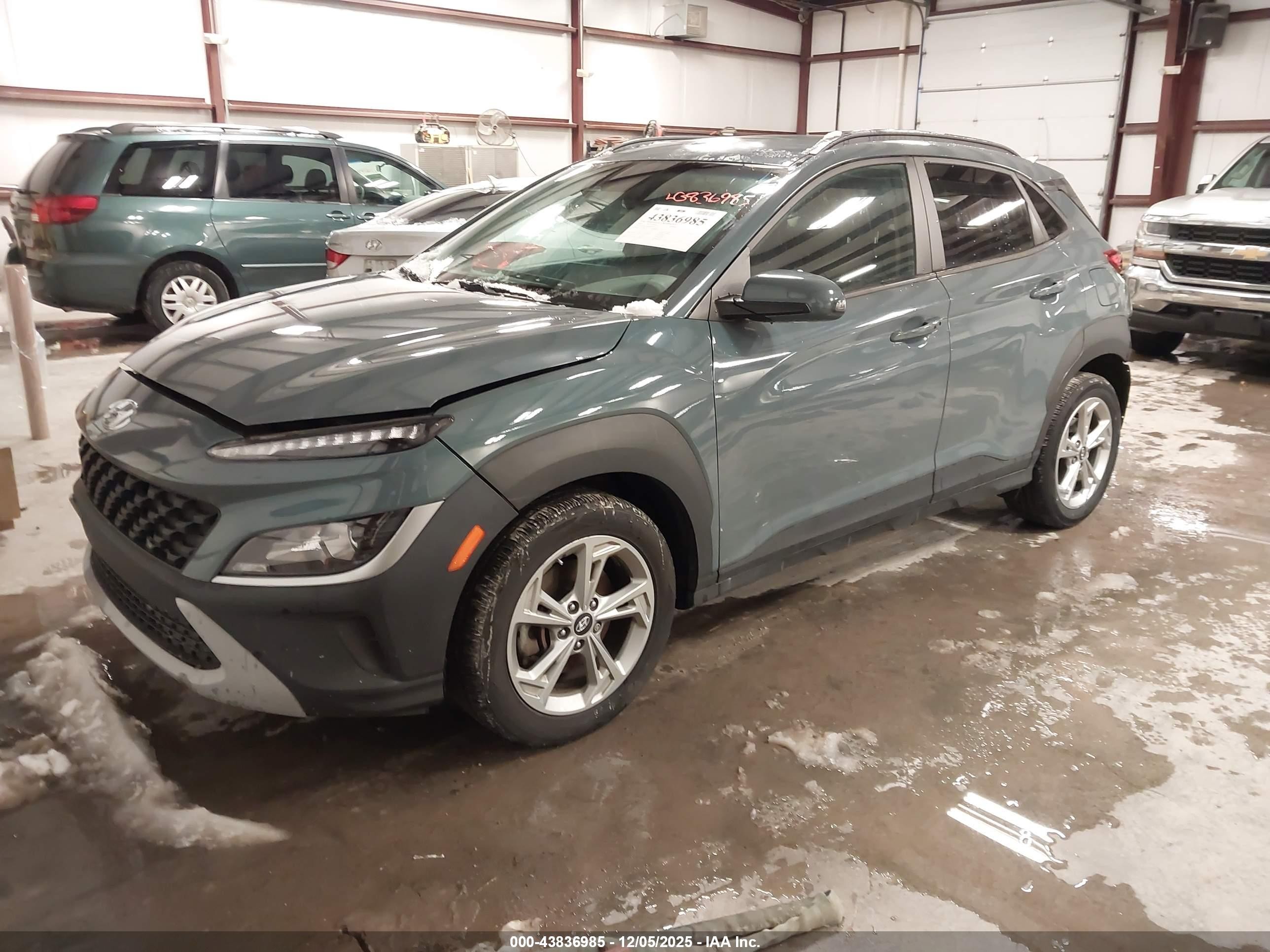 2022 Hyundai Kona Sel Серый vin: KM8K6CAB0NU769375