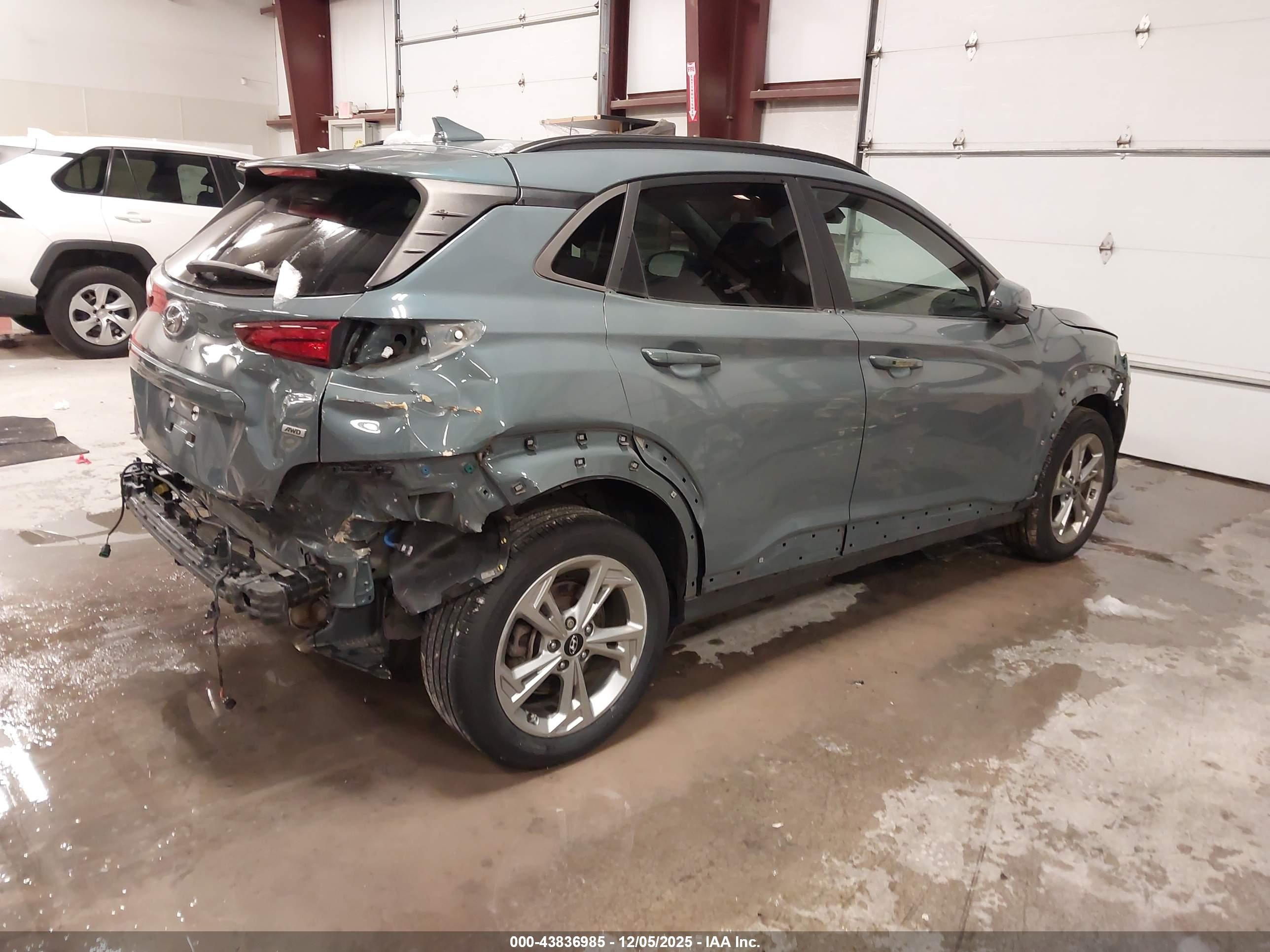 2022 Hyundai Kona Sel Серый vin: KM8K6CAB0NU769375