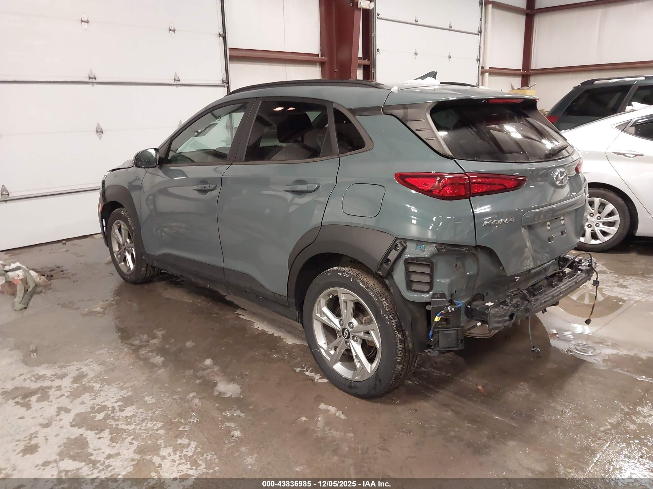 2022 Hyundai Kona Sel Серый vin: KM8K6CAB0NU769375
