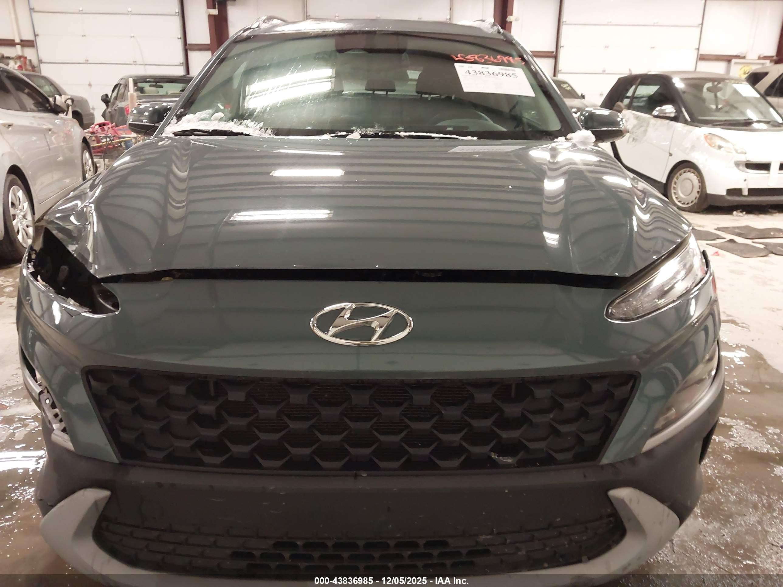 2022 Hyundai Kona Sel Серый vin: KM8K6CAB0NU769375