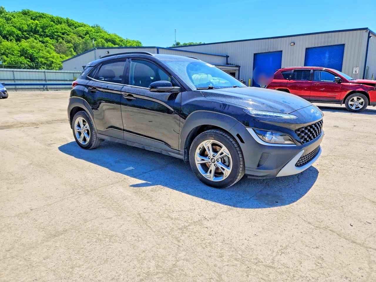 2022 Hyundai Kona Sel Черный vin: KM8K6CAB0NU922384