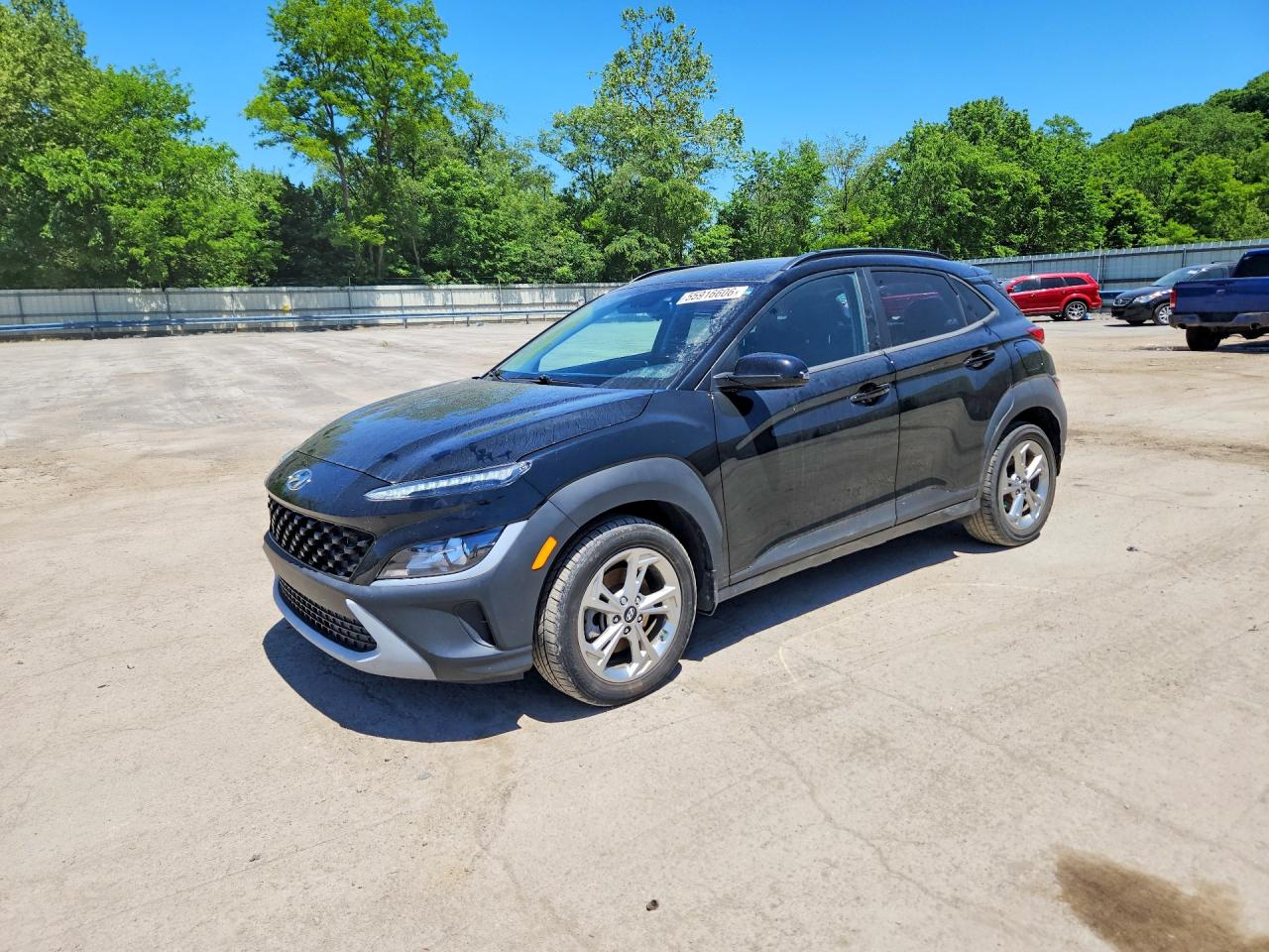 2022 Hyundai Kona Sel Черный vin: KM8K6CAB0NU922384