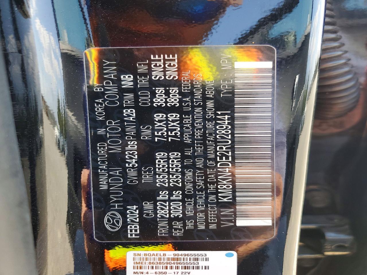 2024 Hyundai Ioniq 5 Sel Black vin: KM8KN4DE2RU289441