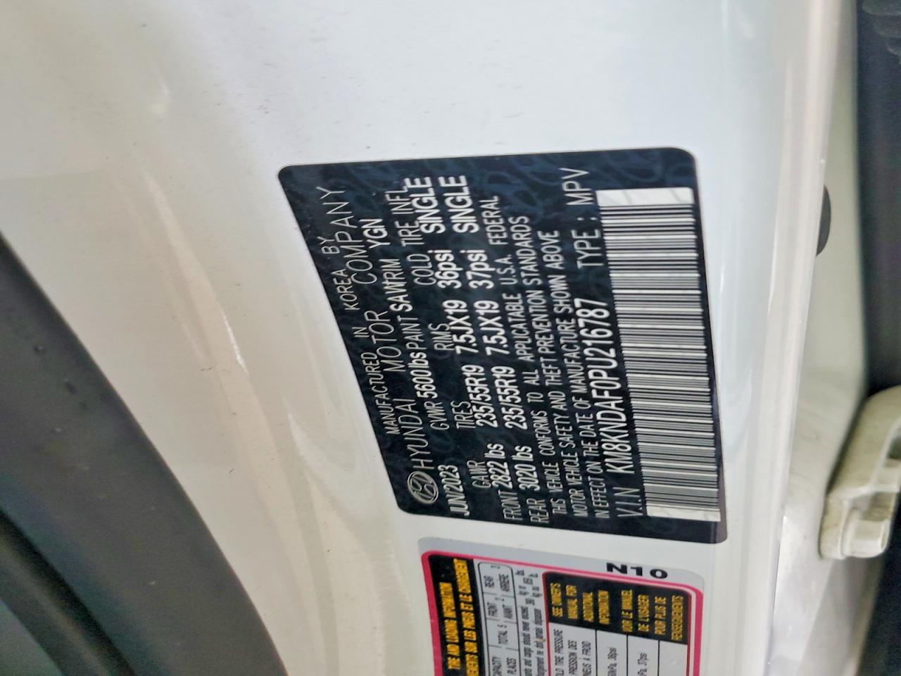 2023 Hyundai Ioniq 5 Sel White vin: KM8KNDAF0PU216787