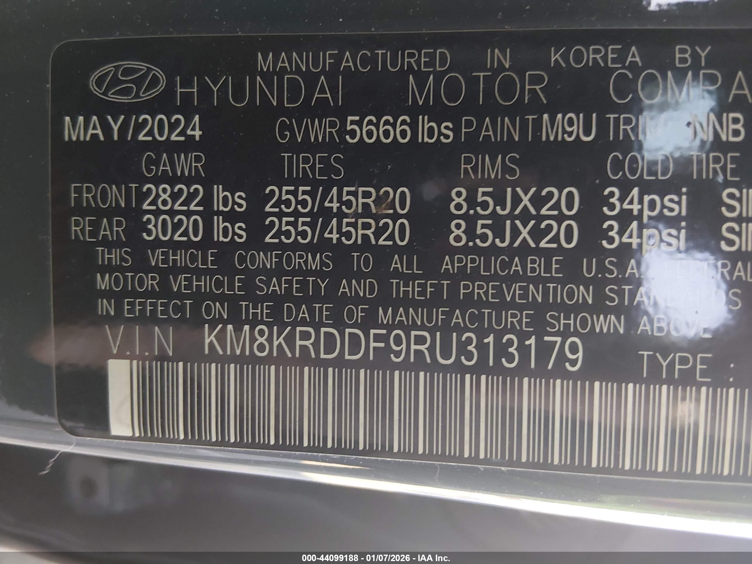 2024 Hyundai Ioniq 5 Limited Gray vin: KM8KRDDF9RU313179