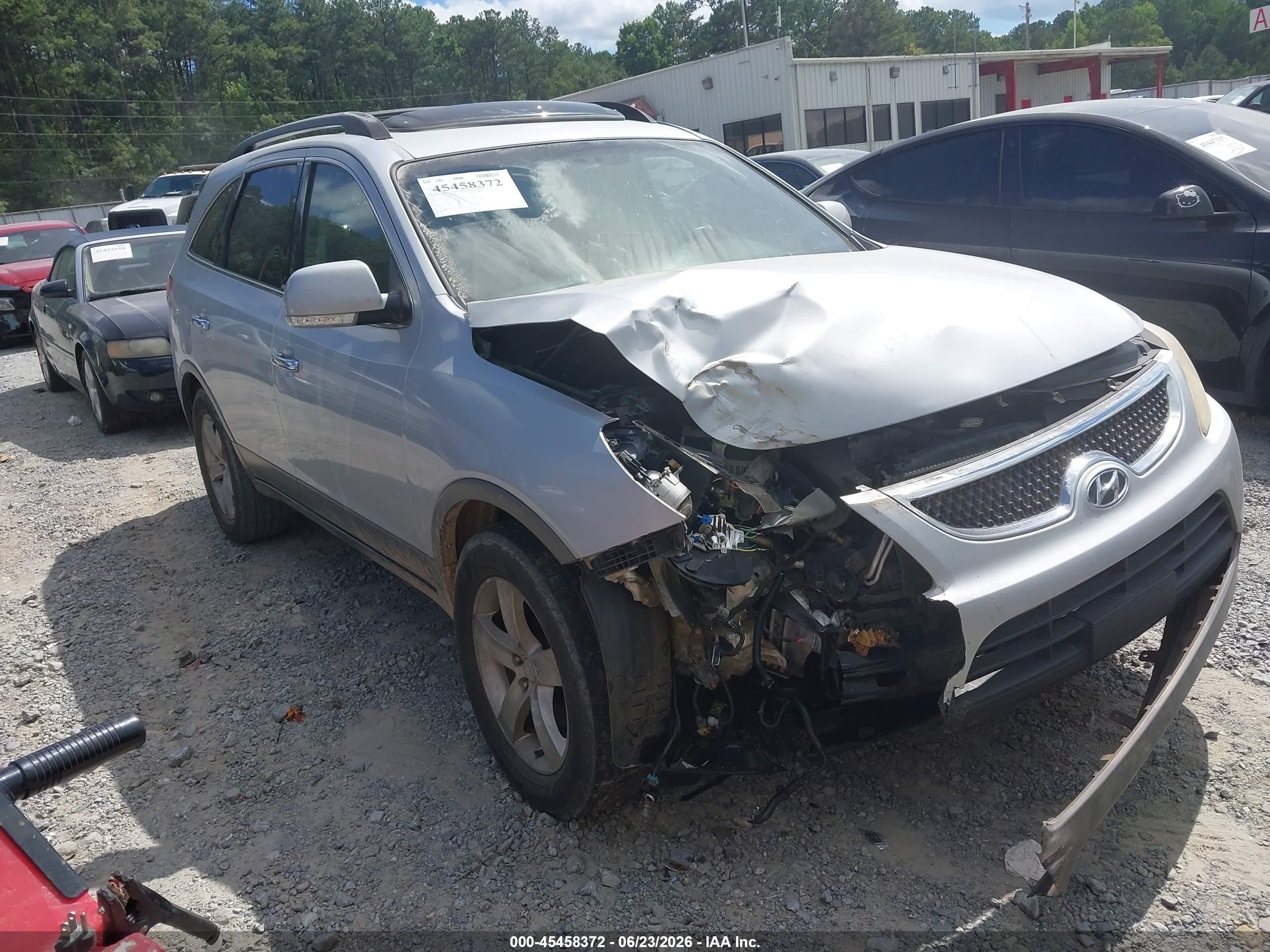 2007 Hyundai Veracruz Gls/limited/se Silver vin: KM8NU13C07U024299