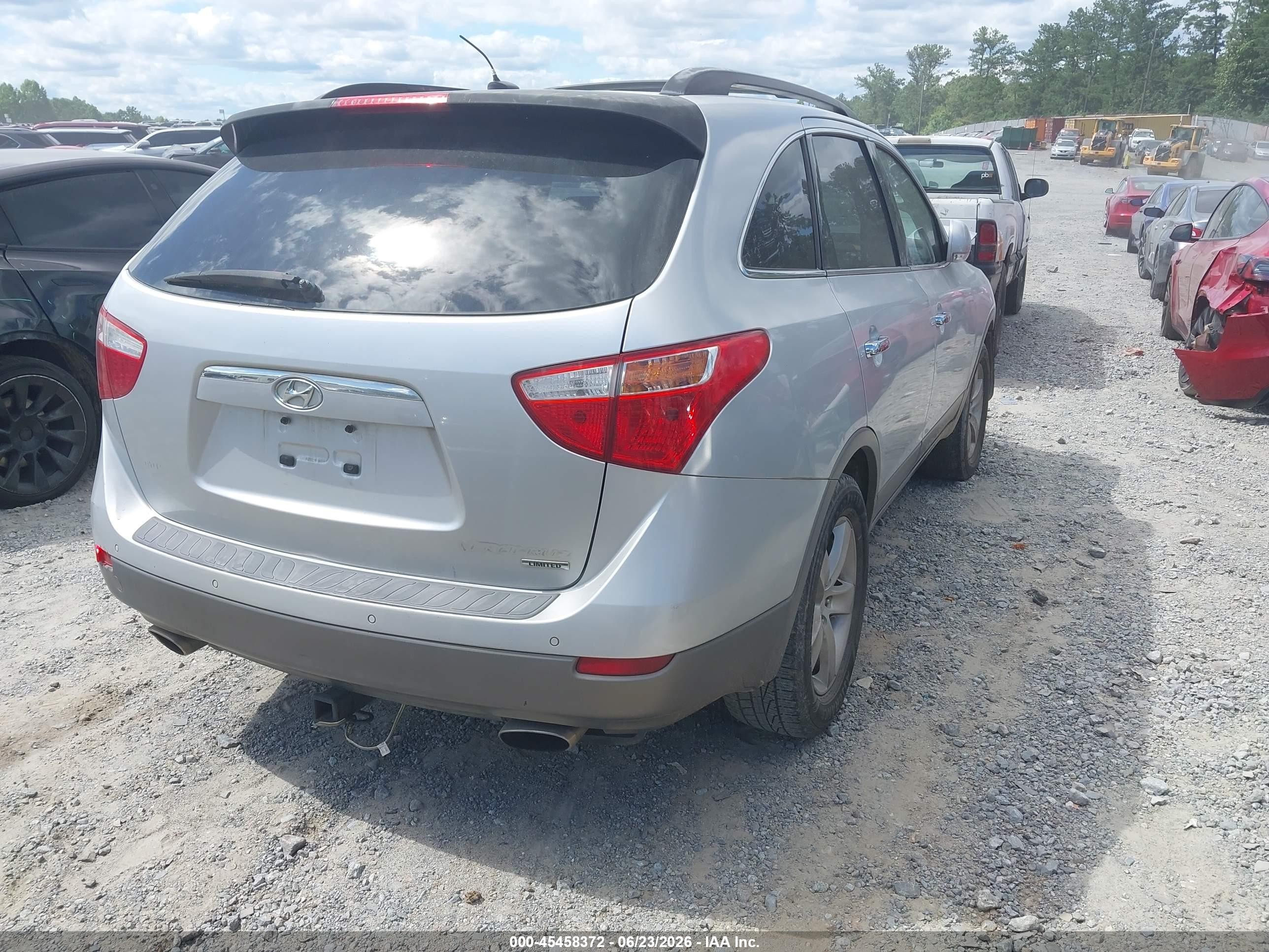 2007 Hyundai Veracruz Gls/limited/se Silver vin: KM8NU13C07U024299