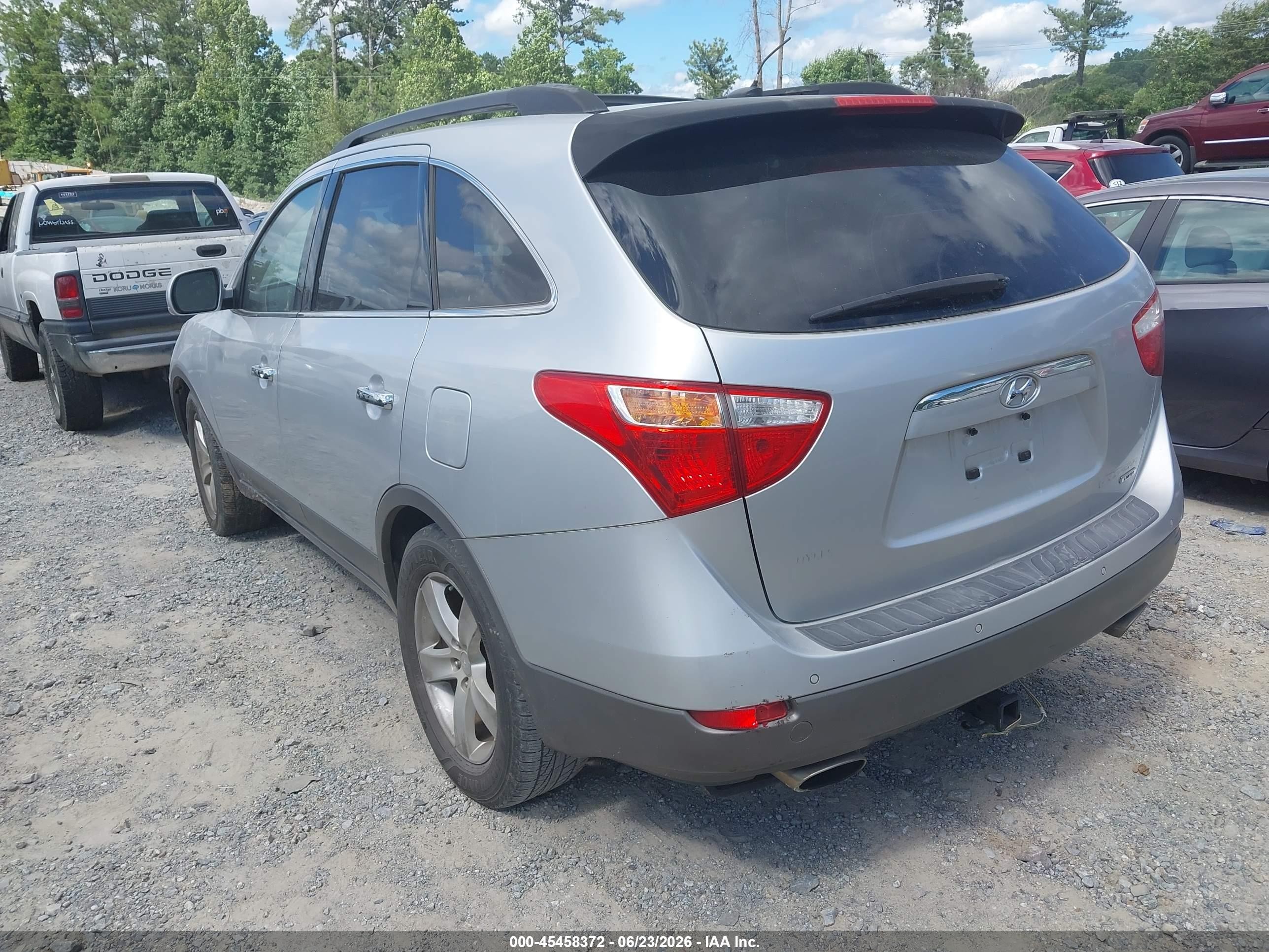 2007 Hyundai Veracruz Gls/limited/se Silver vin: KM8NU13C07U024299
