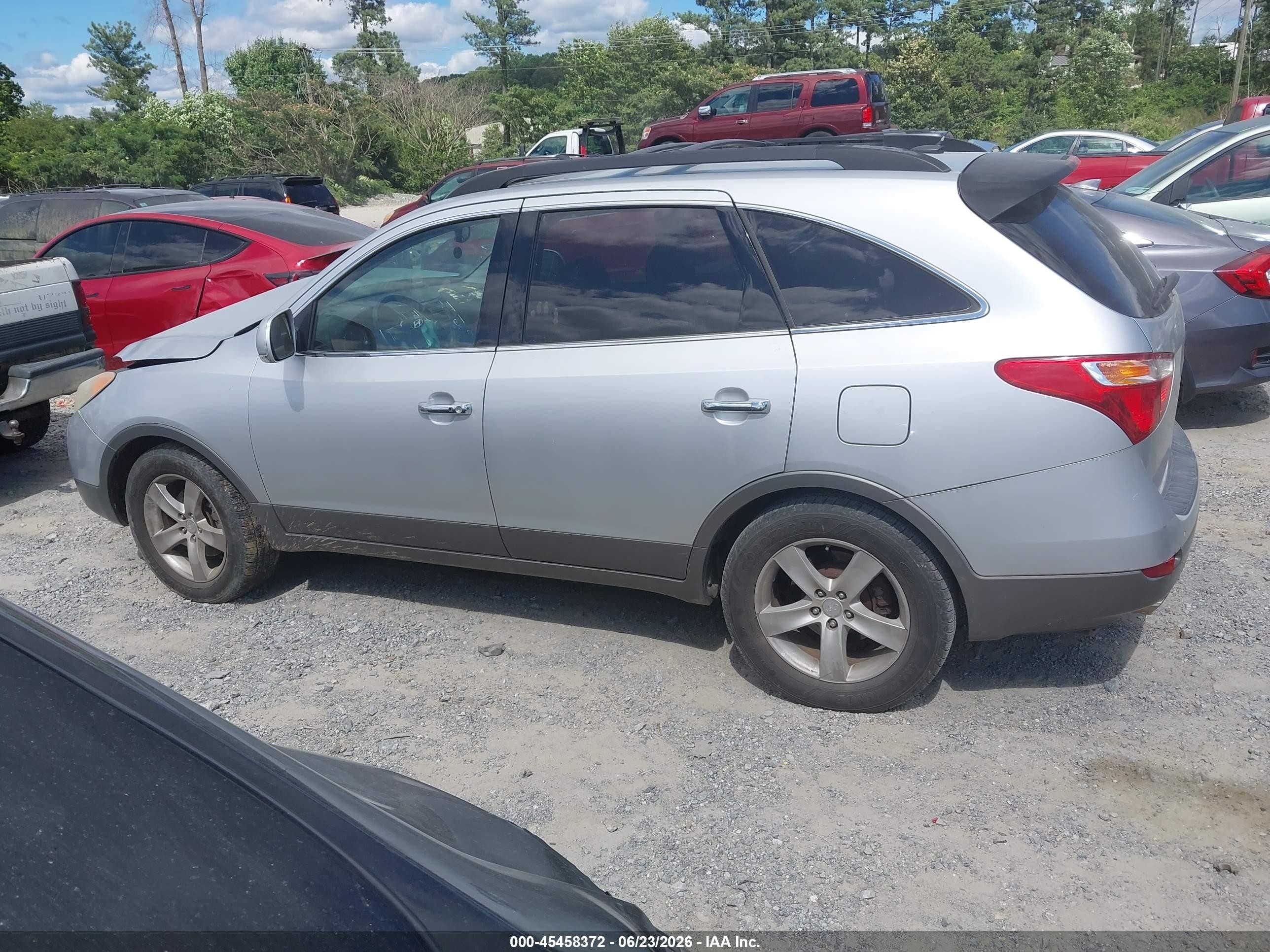2007 Hyundai Veracruz Gls/limited/se Silver vin: KM8NU13C07U024299