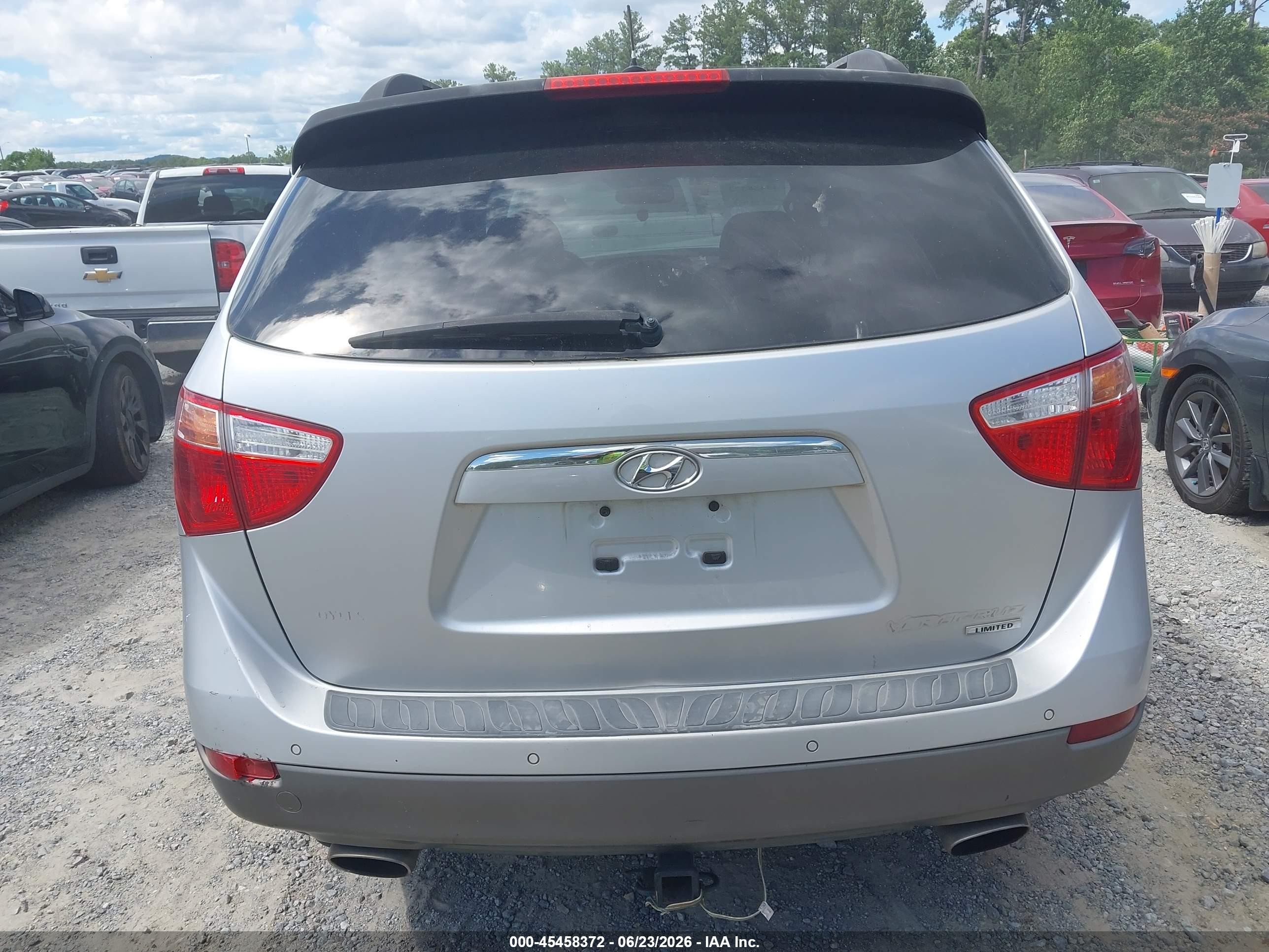 2007 Hyundai Veracruz Gls/limited/se Silver vin: KM8NU13C07U024299
