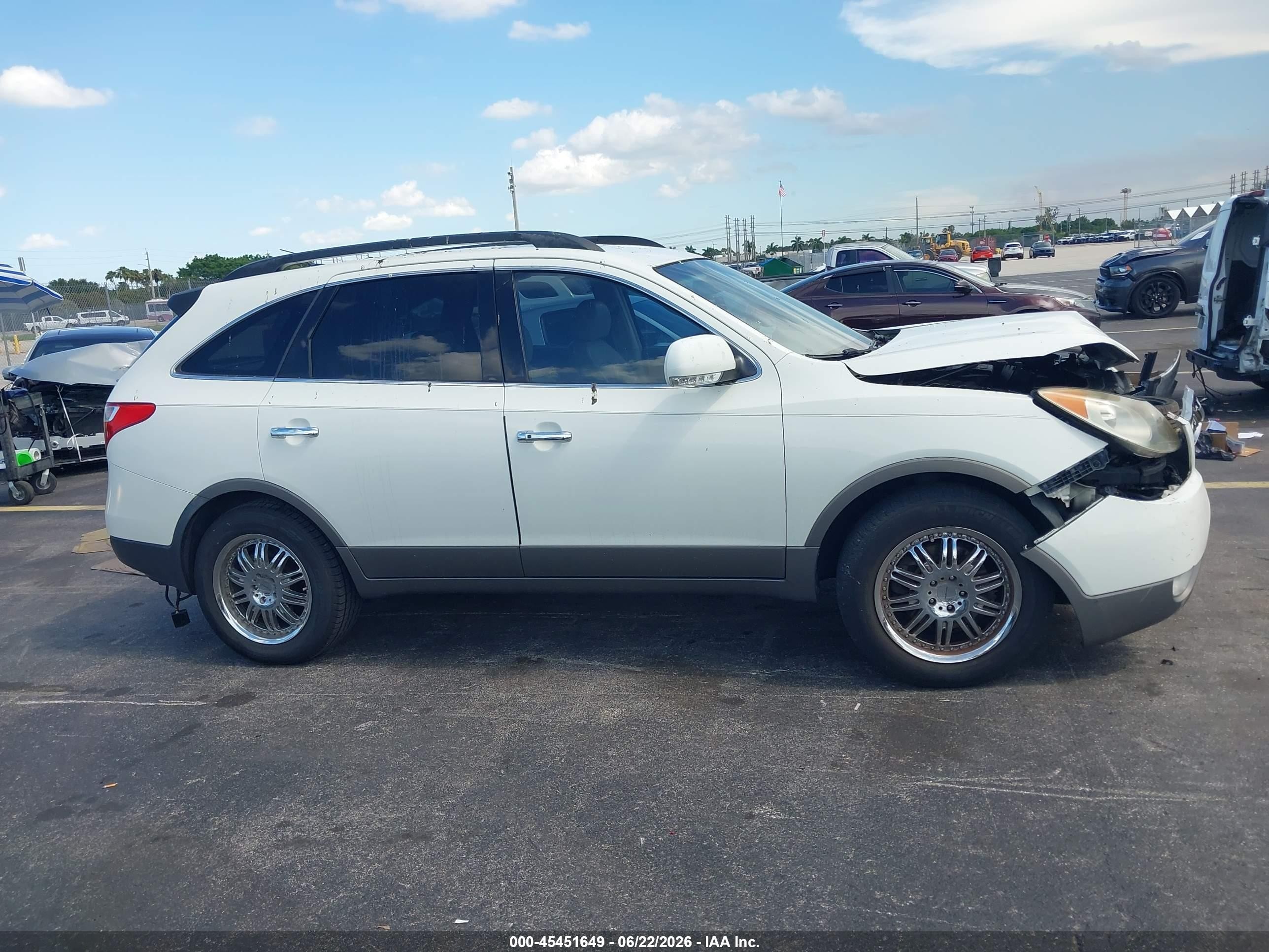 2008 Hyundai Veracruz Gls/limited/se White vin: KM8NU13C08U030699