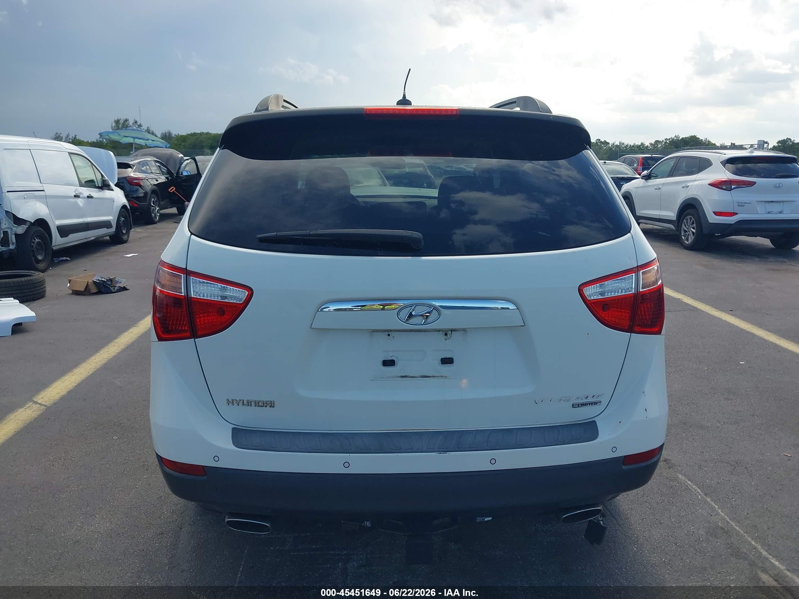 2008 Hyundai Veracruz Gls/limited/se White vin: KM8NU13C08U030699