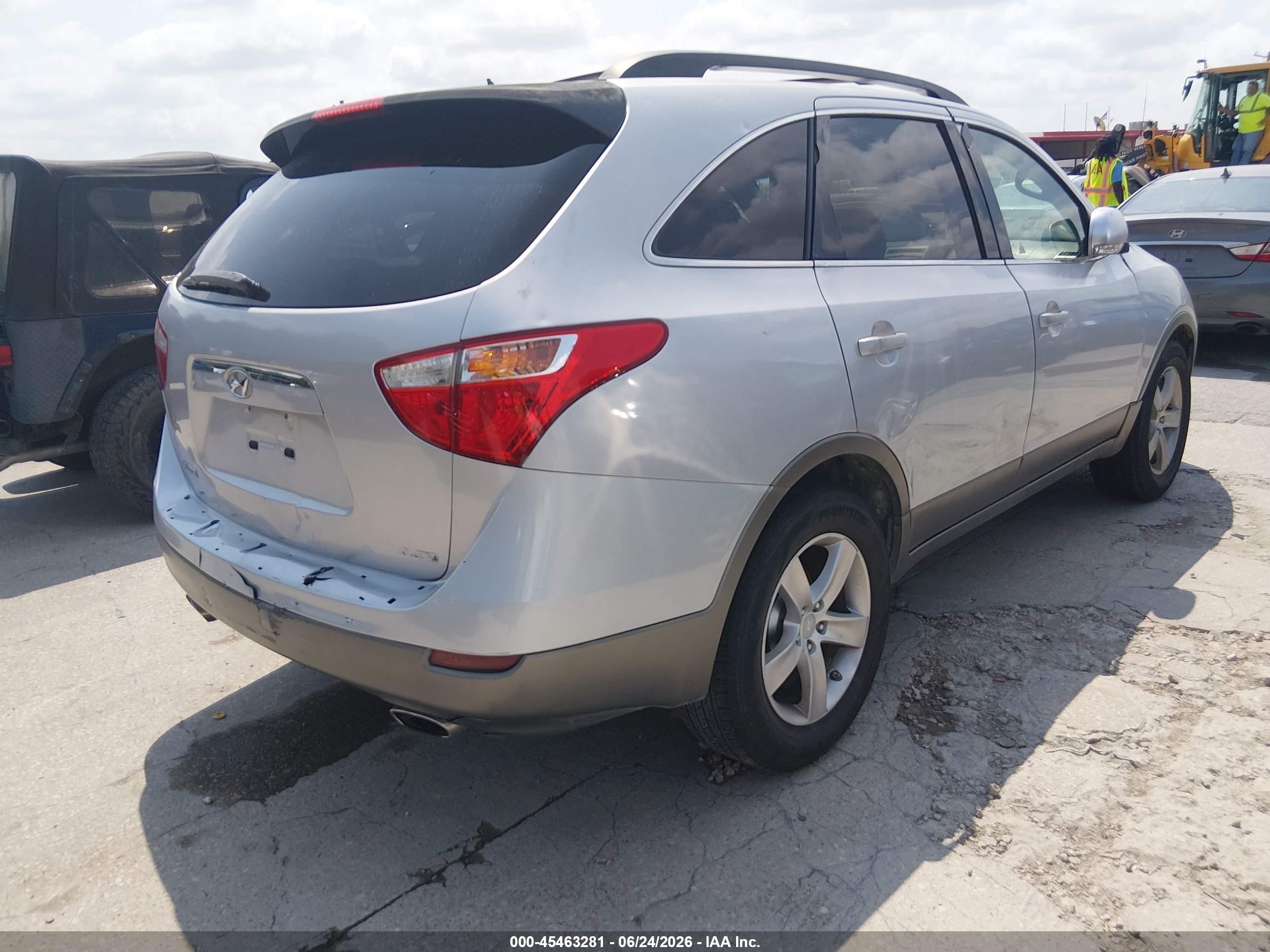 2008 Hyundai Veracruz Gls/limited/se Silver vin: KM8NU13C08U034364