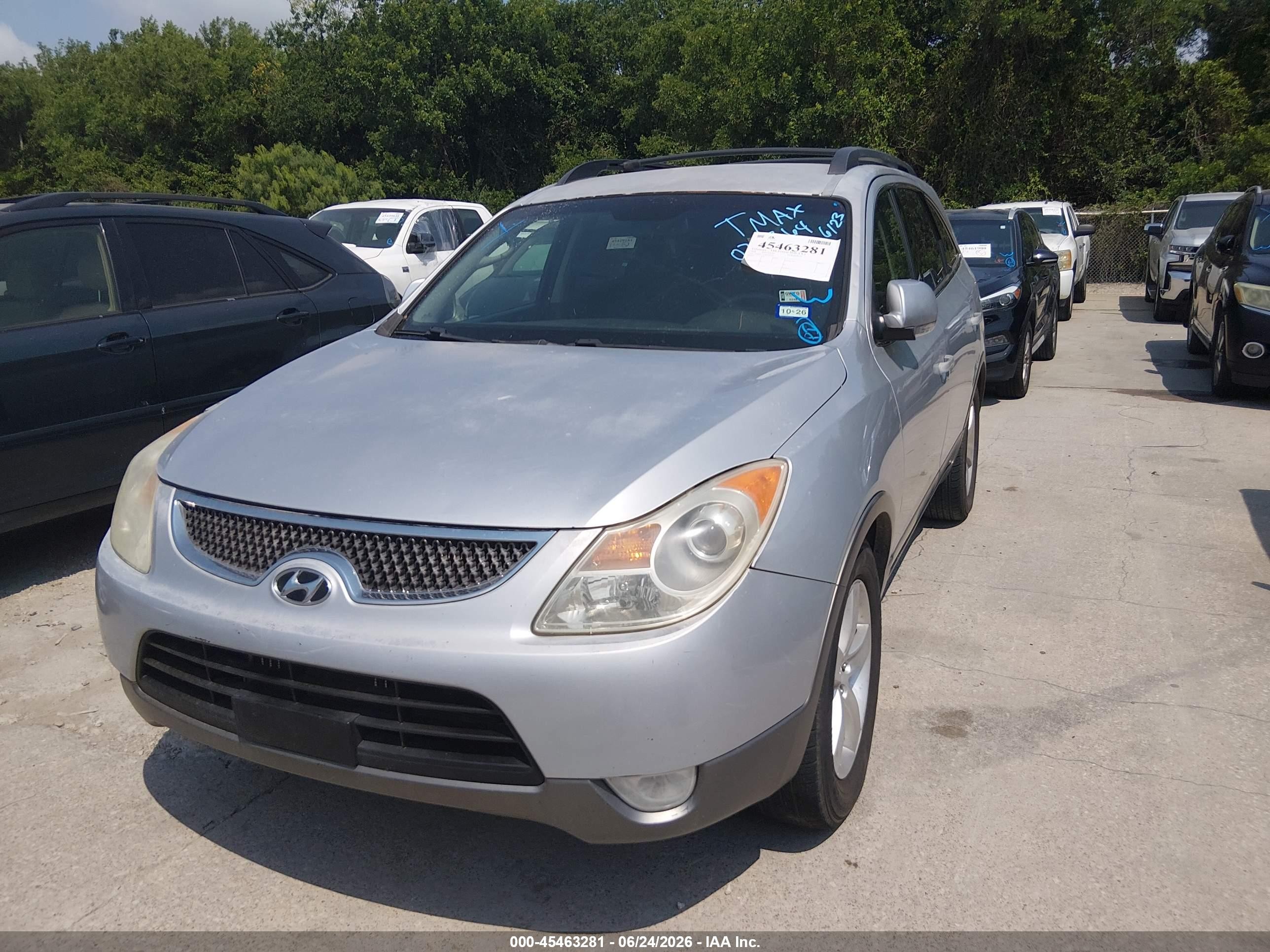 2008 Hyundai Veracruz Gls/limited/se Silver vin: KM8NU13C08U034364