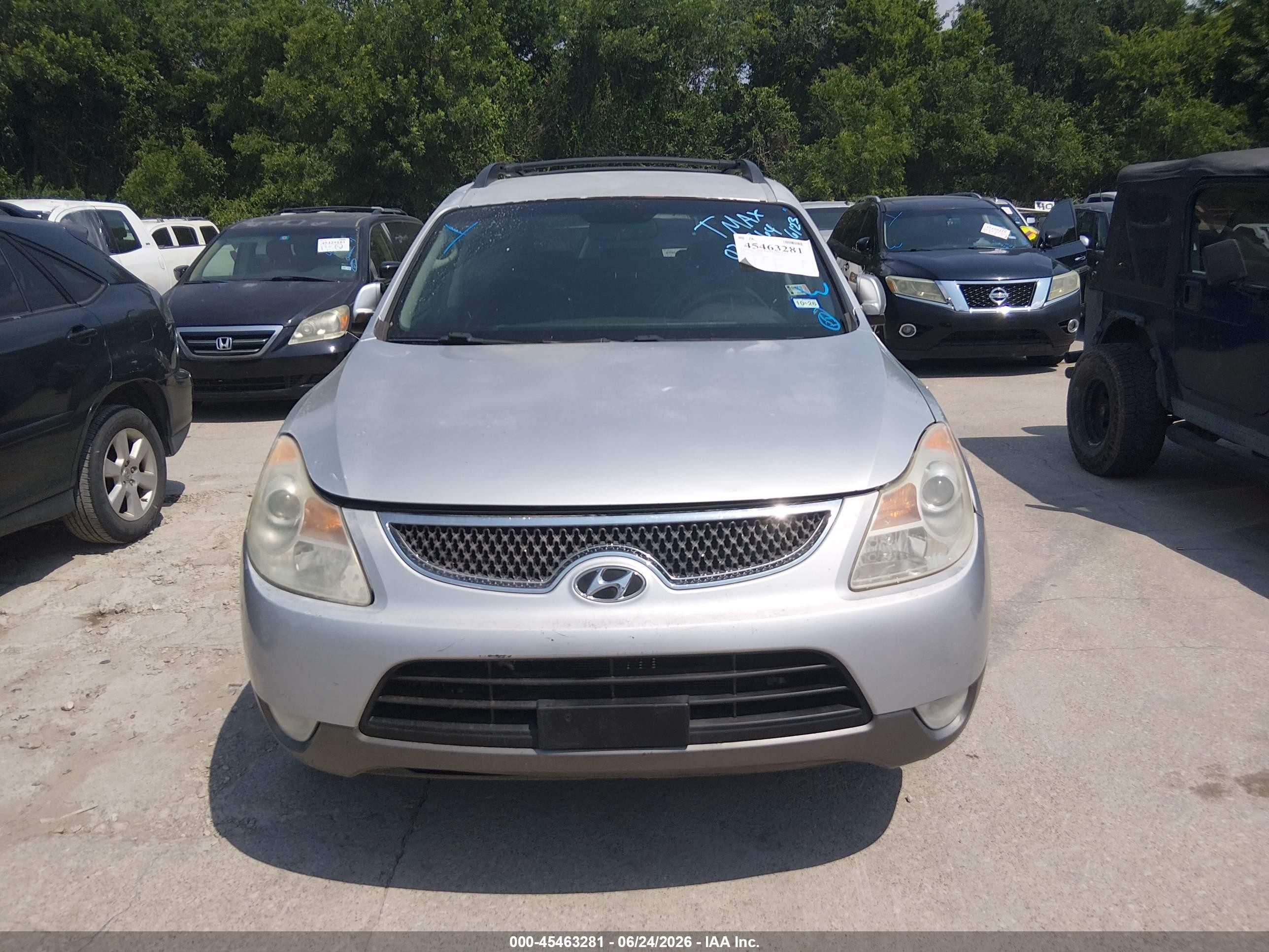 2008 Hyundai Veracruz Gls/limited/se Silver vin: KM8NU13C08U034364