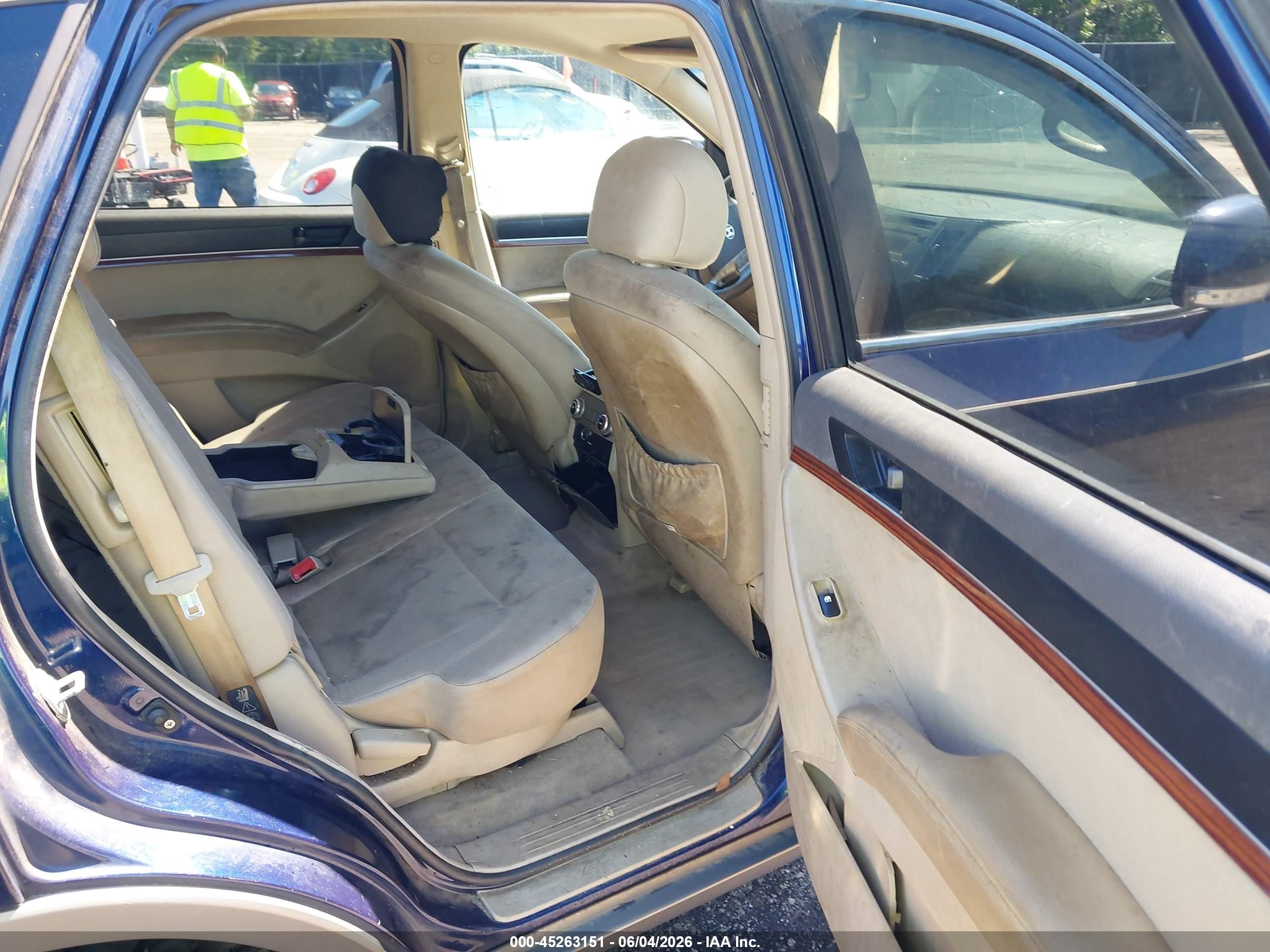 2008 Hyundai Veracruz Gls/limited/se Blue vin: KM8NU13C18U034356