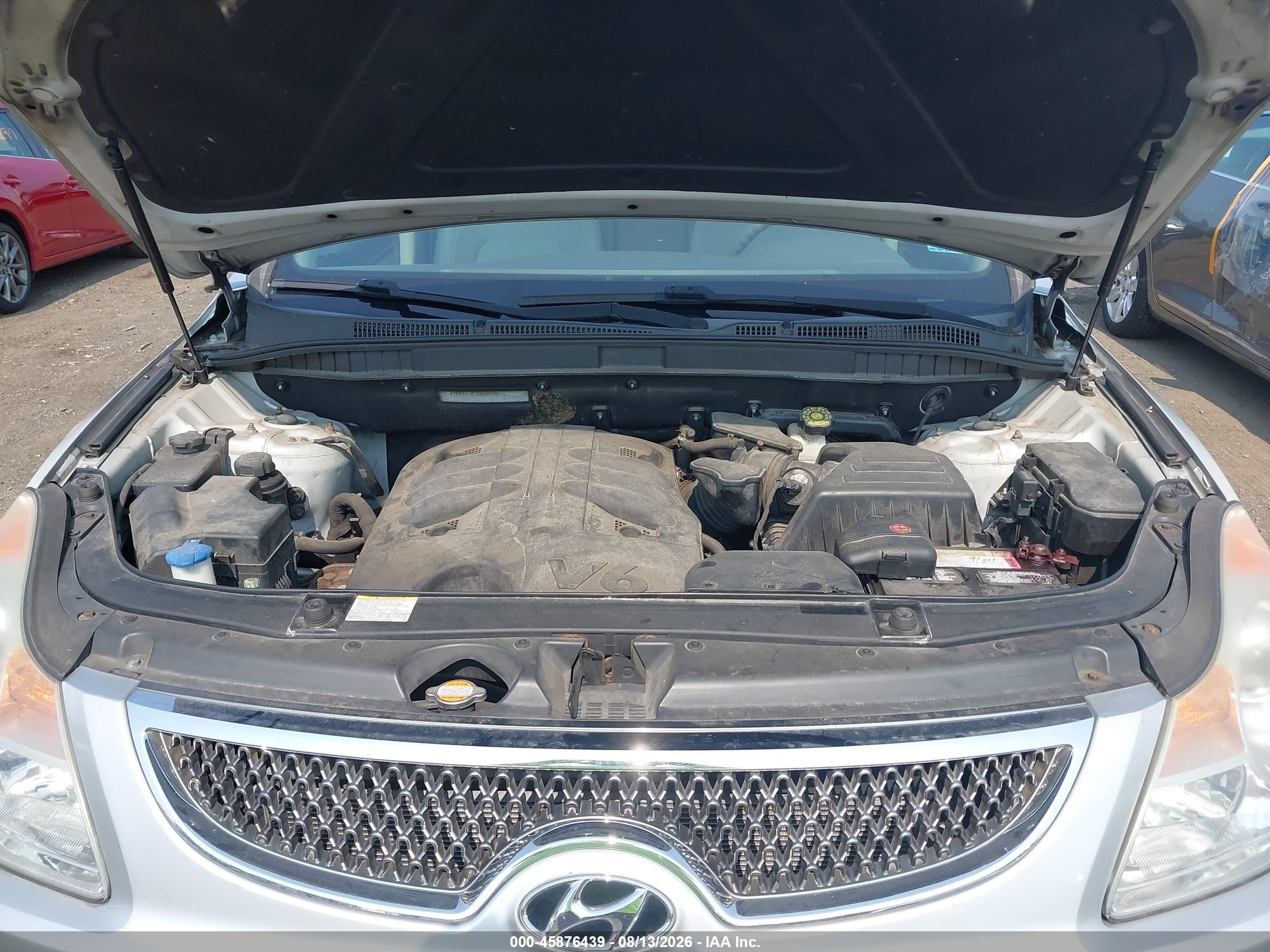 2008 Hyundai Veracruz Gls/limited/se Silver vin: KM8NU13C18U076803