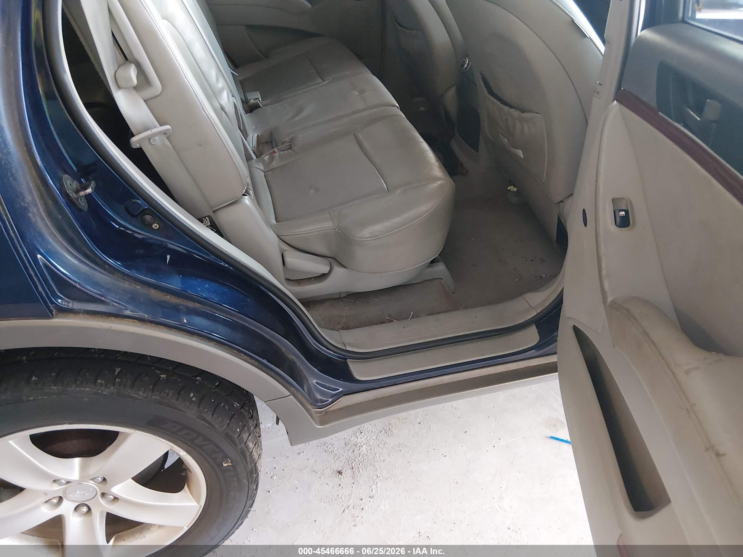 2007 Hyundai Veracruz Gls/limited/se Blue vin: KM8NU13C47U006498