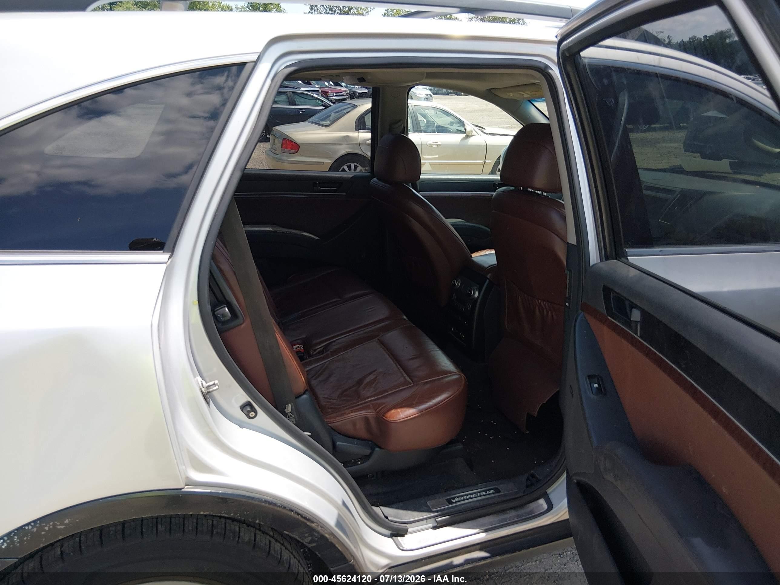 2007 Hyundai Veracruz Gls/limited/se Silver vin: KM8NU13C47U018845