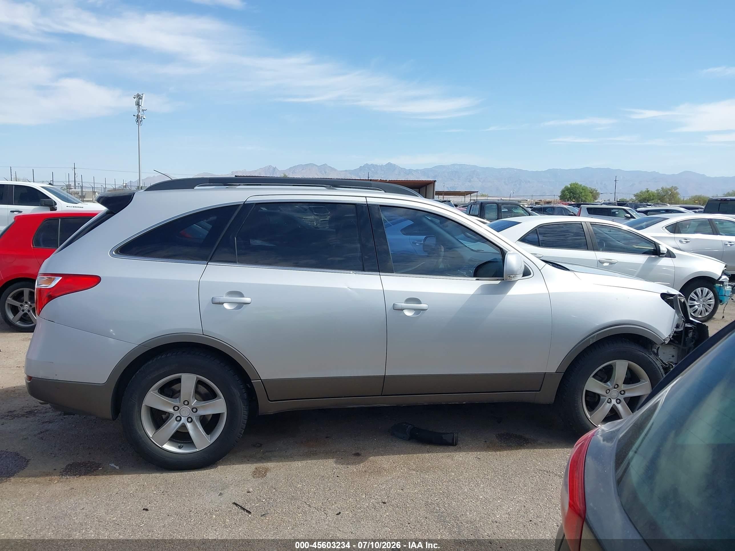 2007 Hyundai Veracruz Gls/limited/se Silver vin: KM8NU13C57U008065