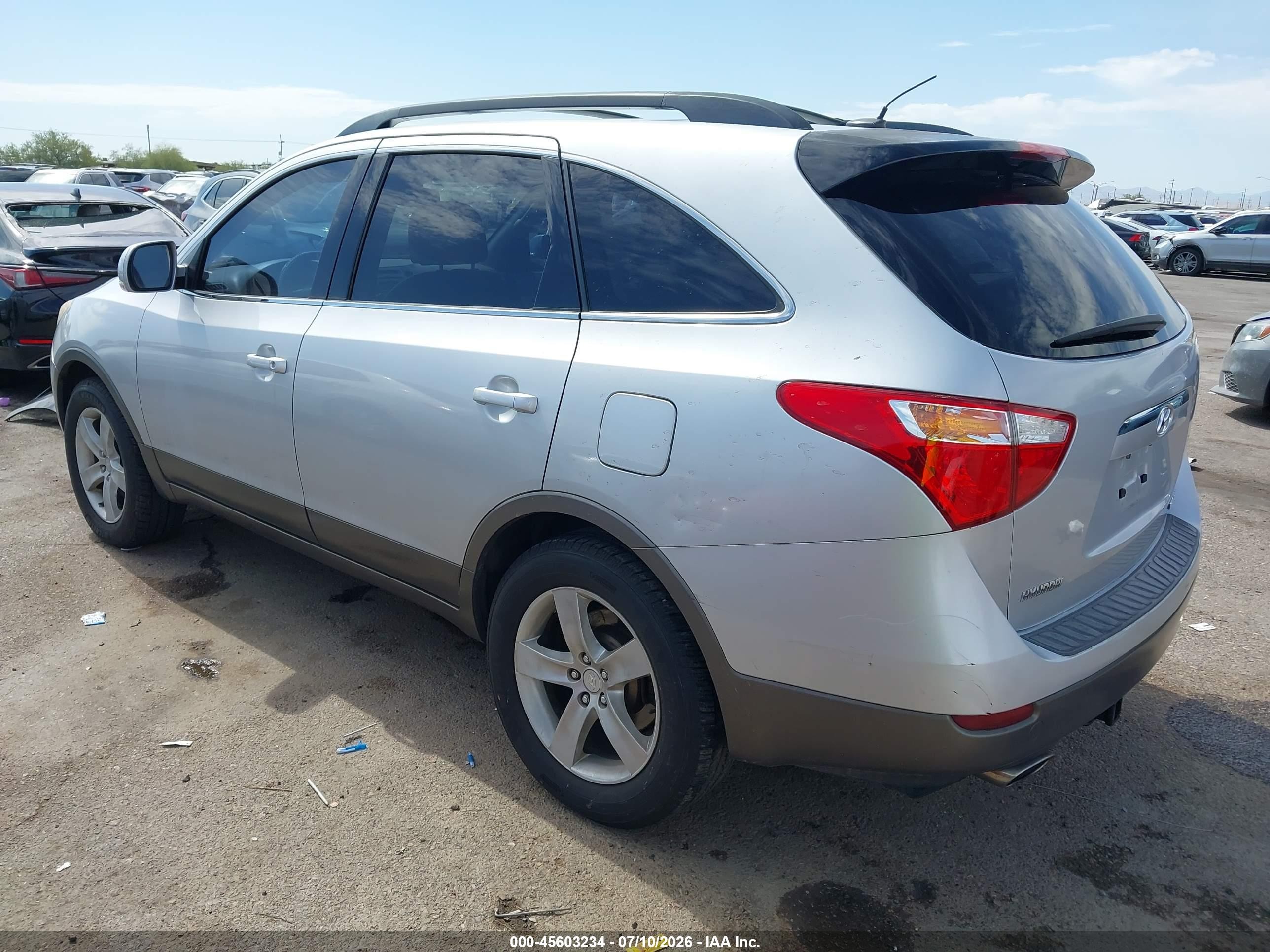 2007 Hyundai Veracruz Gls/limited/se Silver vin: KM8NU13C57U008065
