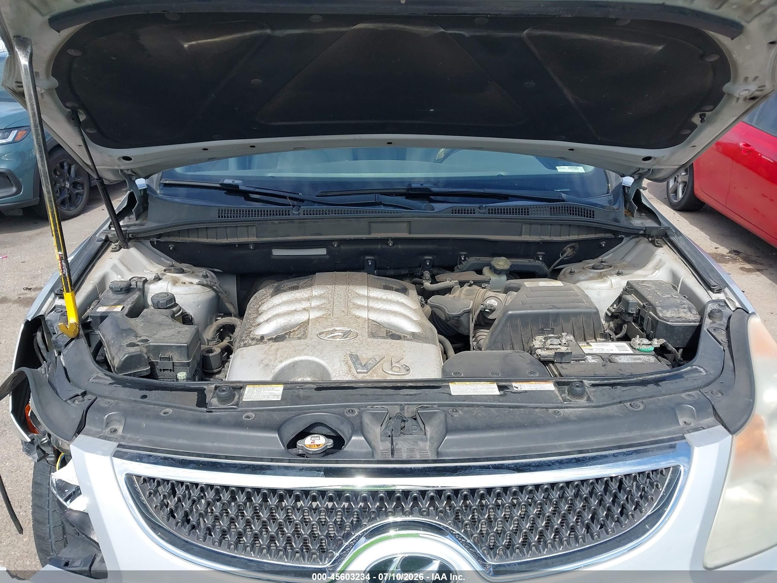 2007 Hyundai Veracruz Gls/limited/se Silver vin: KM8NU13C57U008065