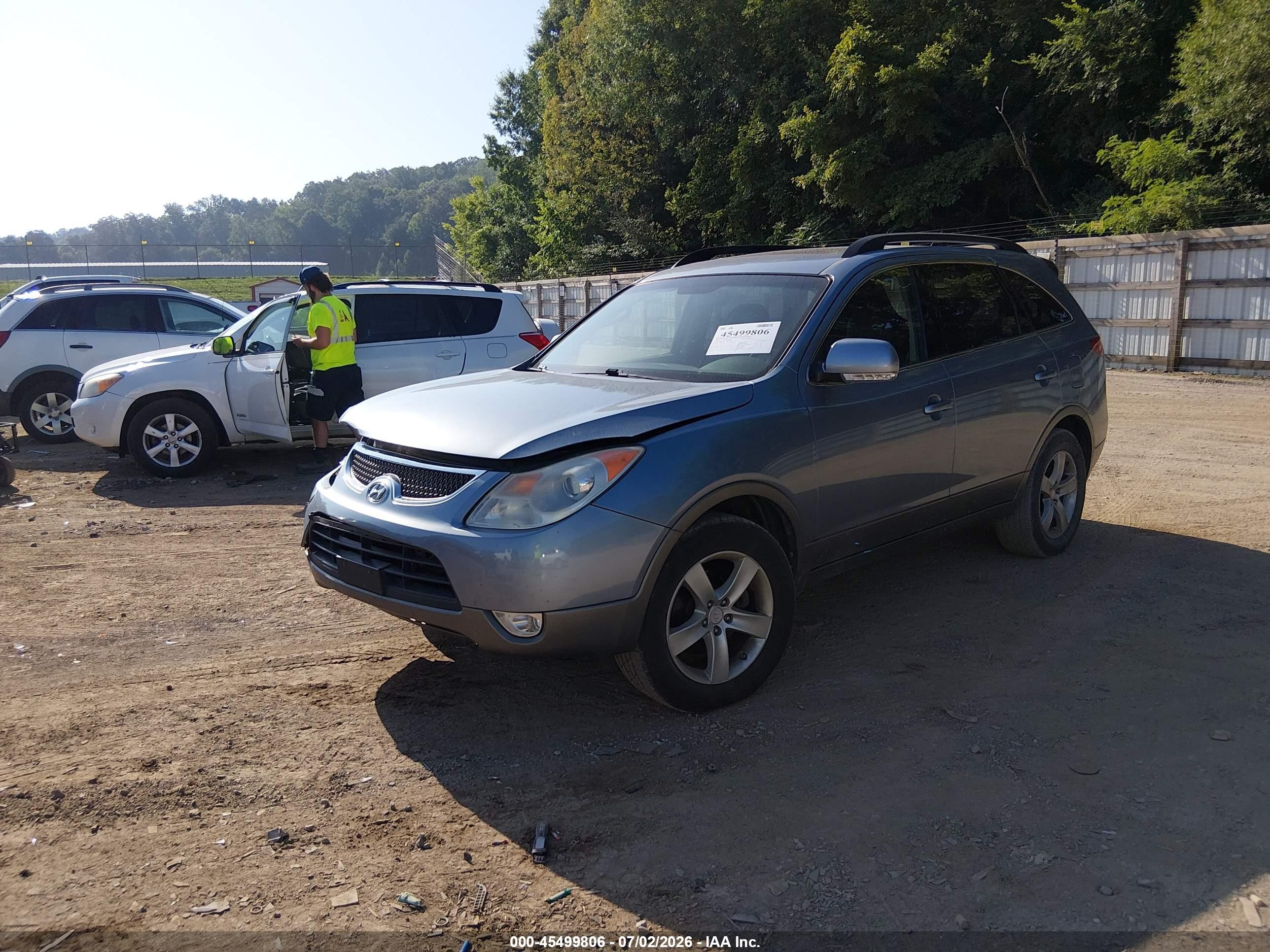 2007 Hyundai Veracruz Gls/limited/se Blue vin: KM8NU13C67U023982