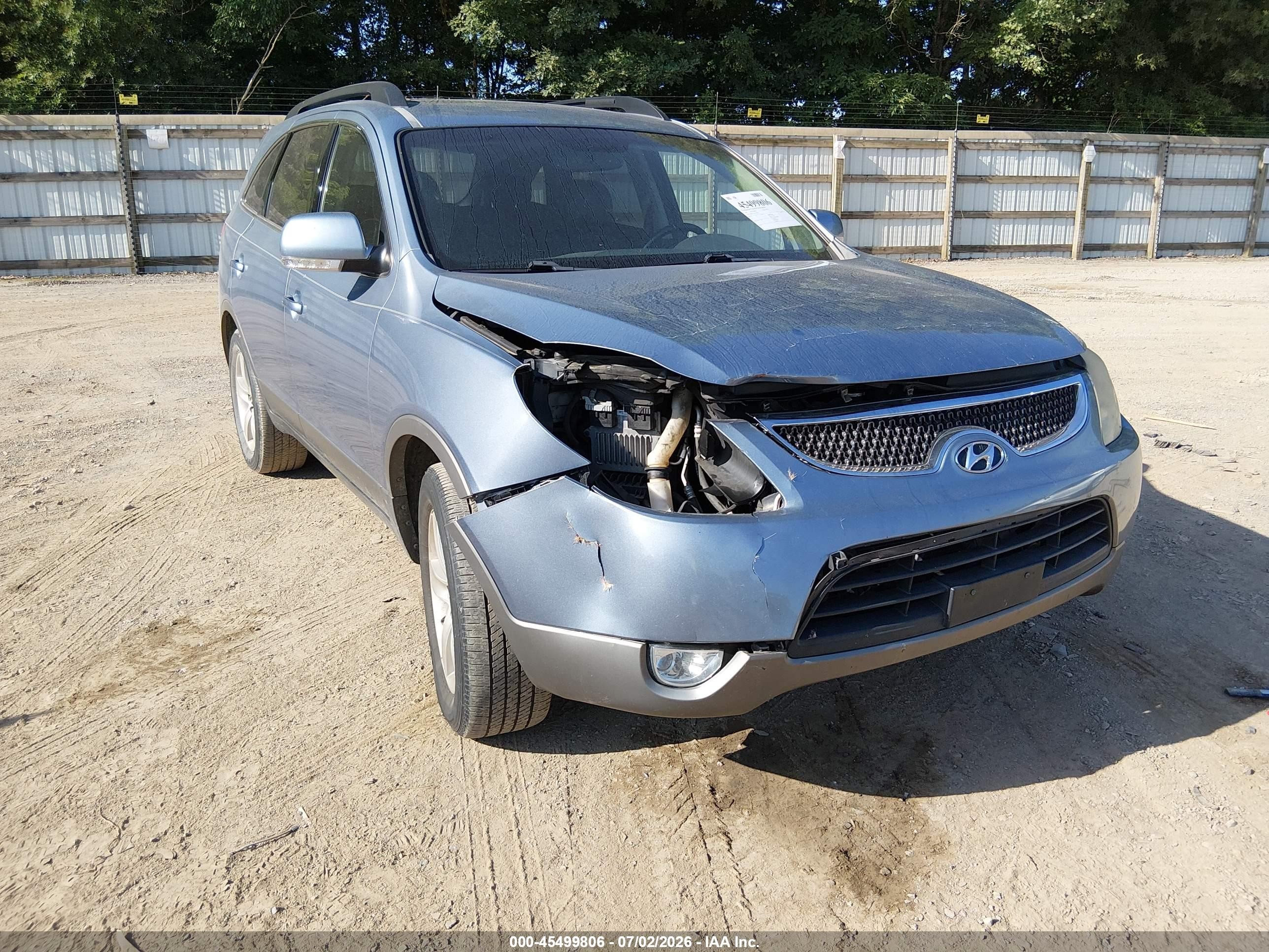 2007 Hyundai Veracruz Gls/limited/se Blue vin: KM8NU13C67U023982