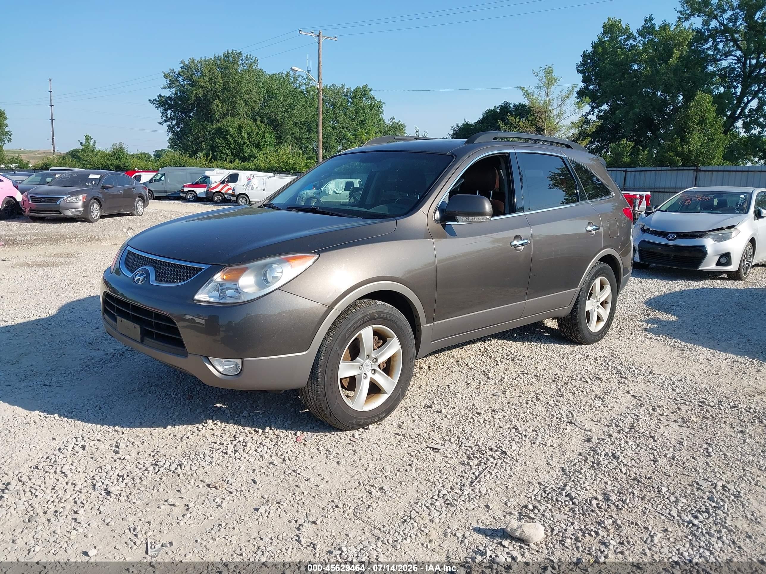2008 Hyundai Veracruz Gls/limited/se Серый vin: KM8NU13C78U074828