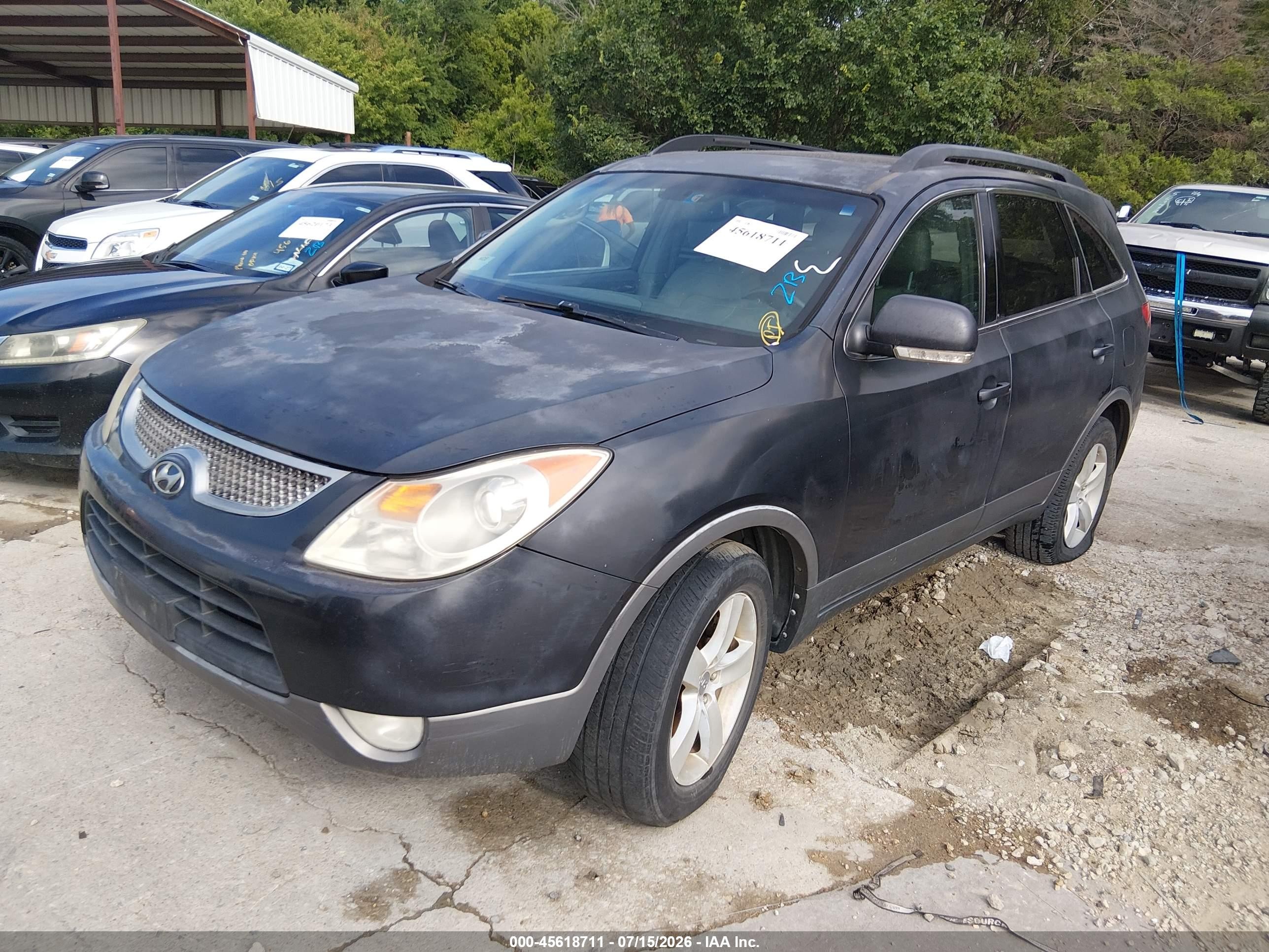 2007 Hyundai Veracruz Gls/limited/se Black vin: KM8NU13C87U007363